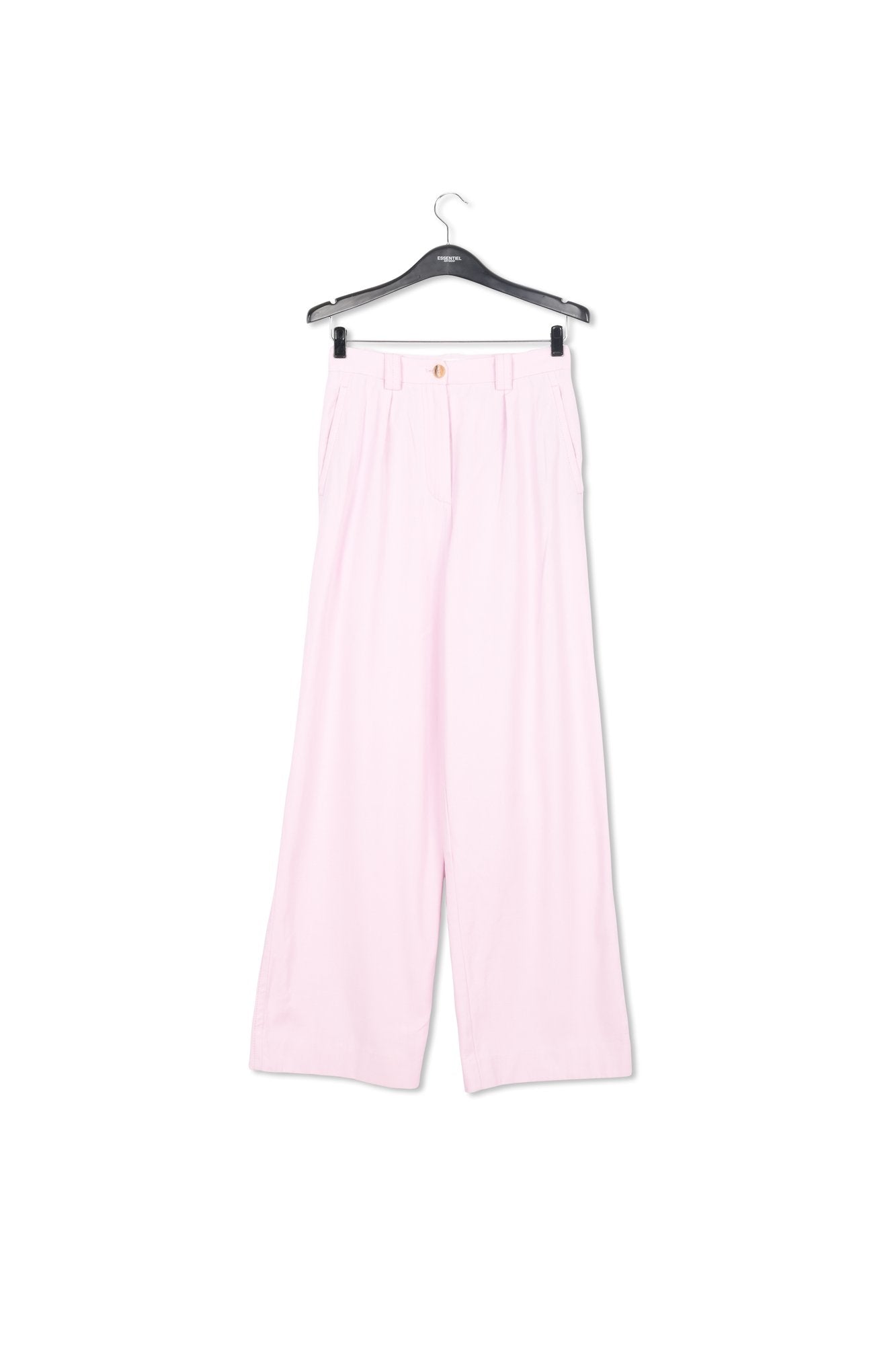 Lilac cotton wide-leg pants RE—SSENTIEL | Essentiel second hand