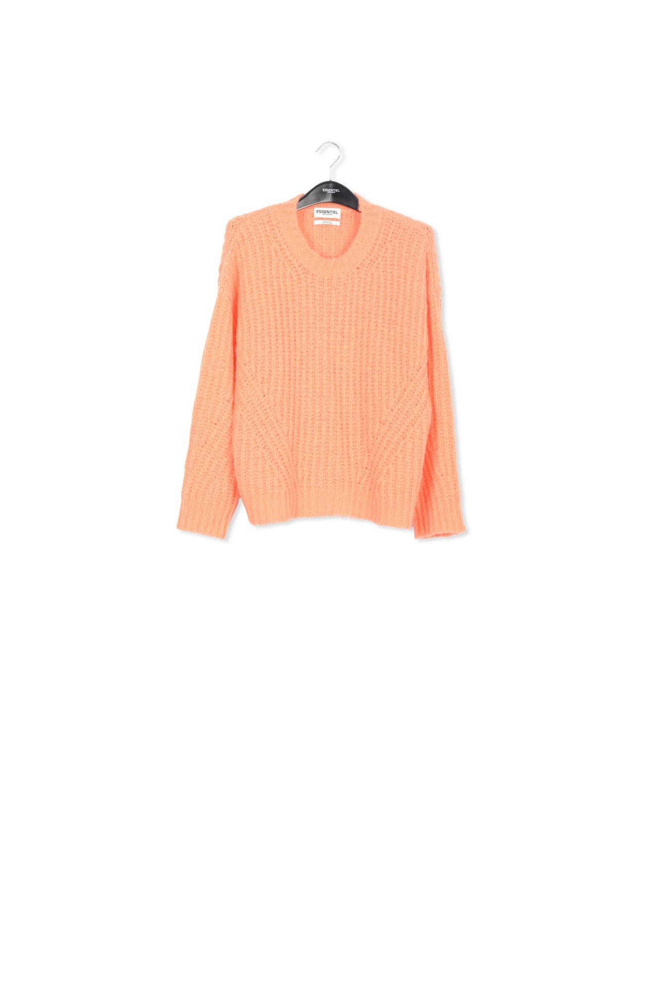 Orange rib-knitted sweater RE—SSENTIEL | Essentiel second hand
