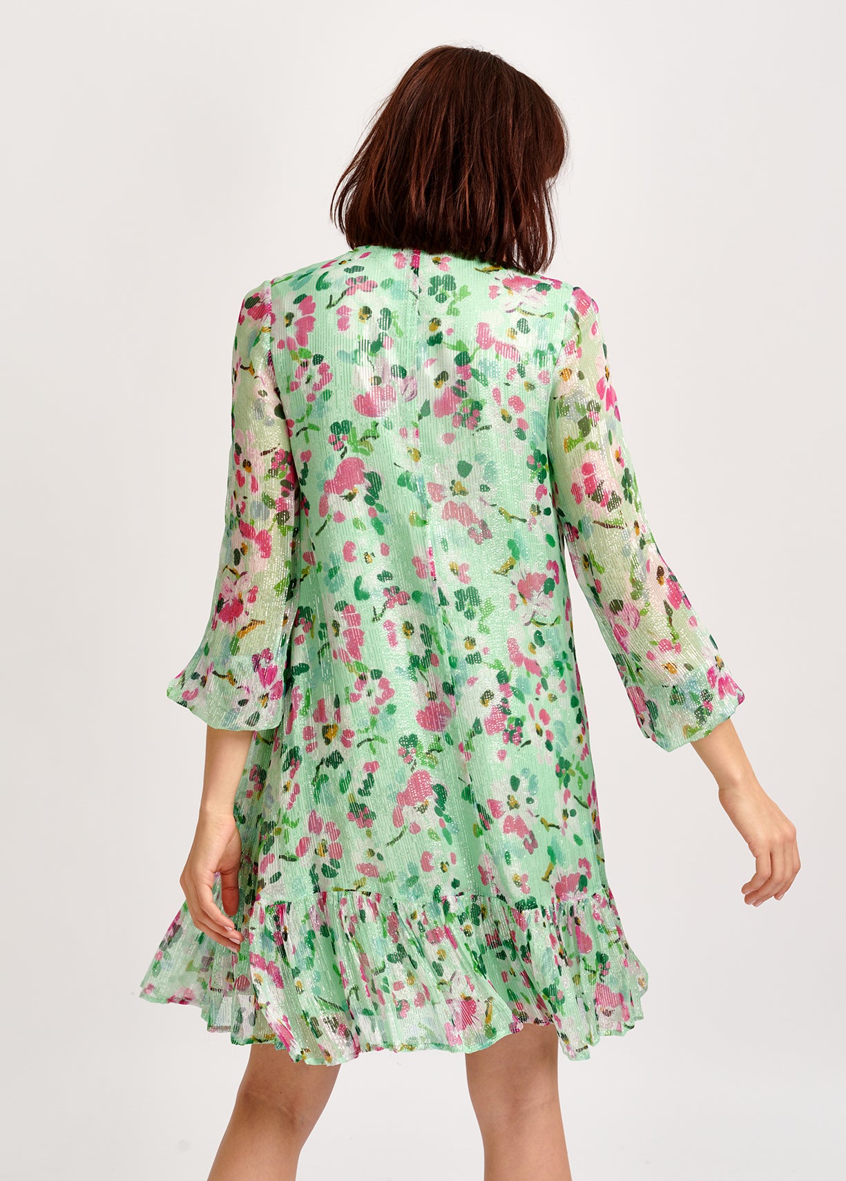 Mint green floral-print a-line dress RE—SSENTIEL | Essentiel second hand
