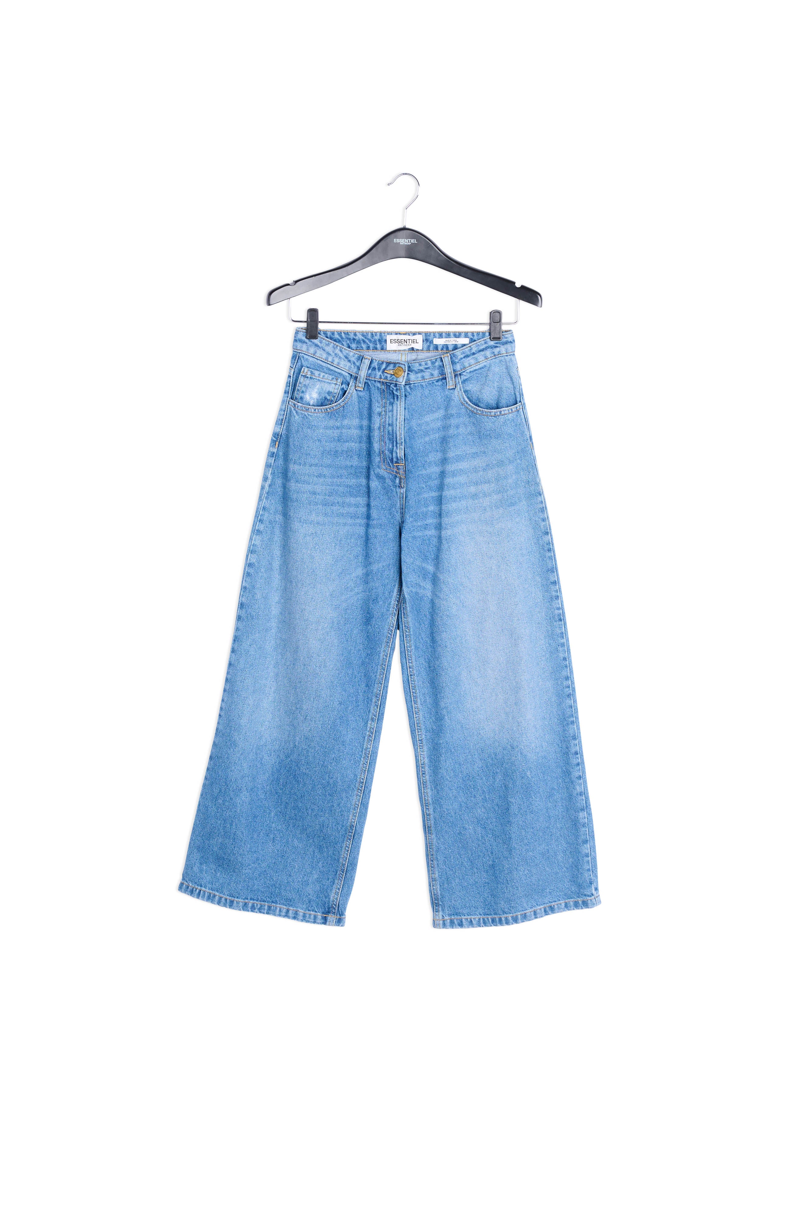 Light blue 7/8th wide-leg jeans RE—SSENTIEL | Essentiel second hand