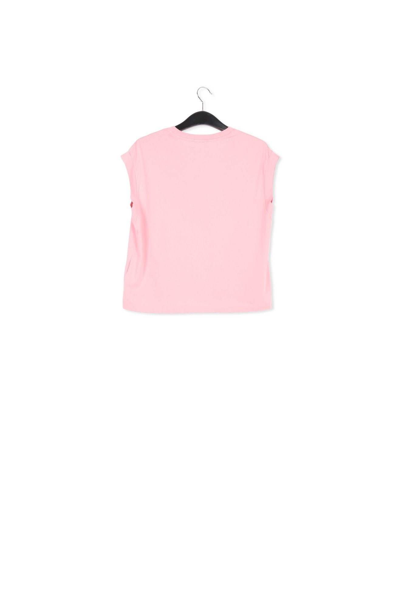 Light pink organic cotton T-shirt with popcorn embroidery RE—SSENTIEL | Essentiel second hand