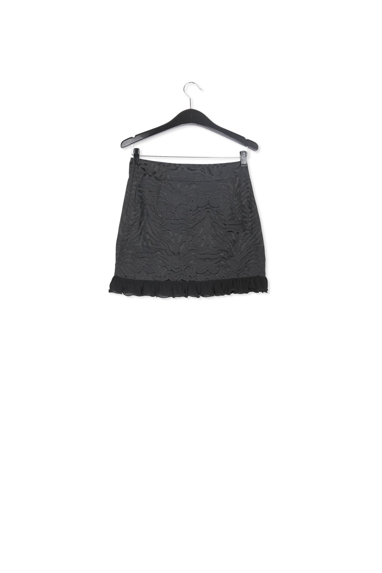 Black mini skirt with ruffle RE—SSENTIEL | Essentiel second hand