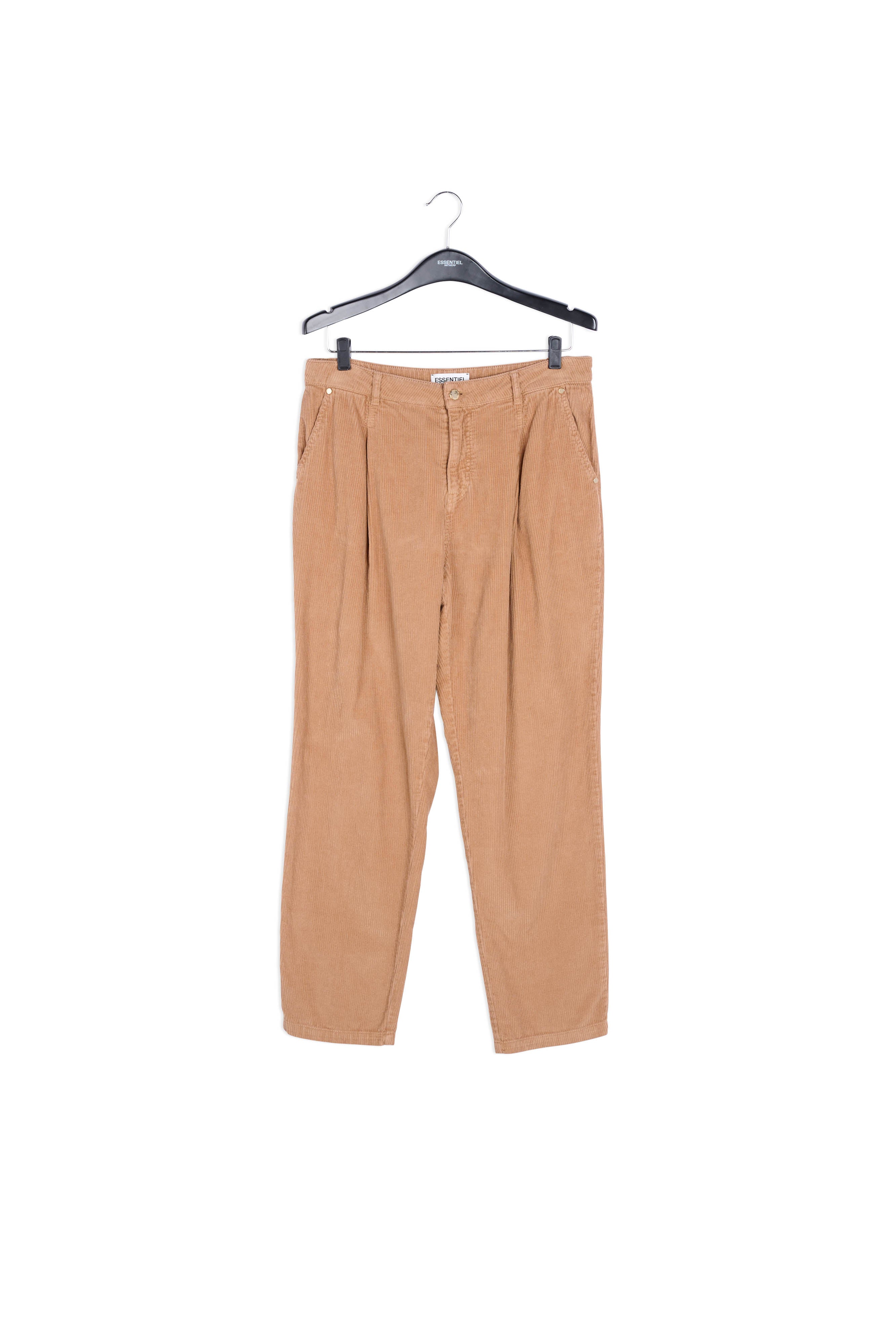 Camel cotton-corduroy pants RE—SSENTIEL | Essentiel second hand