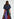 Donkerblauwe grafische midirok met plissé Faume - seconde main
