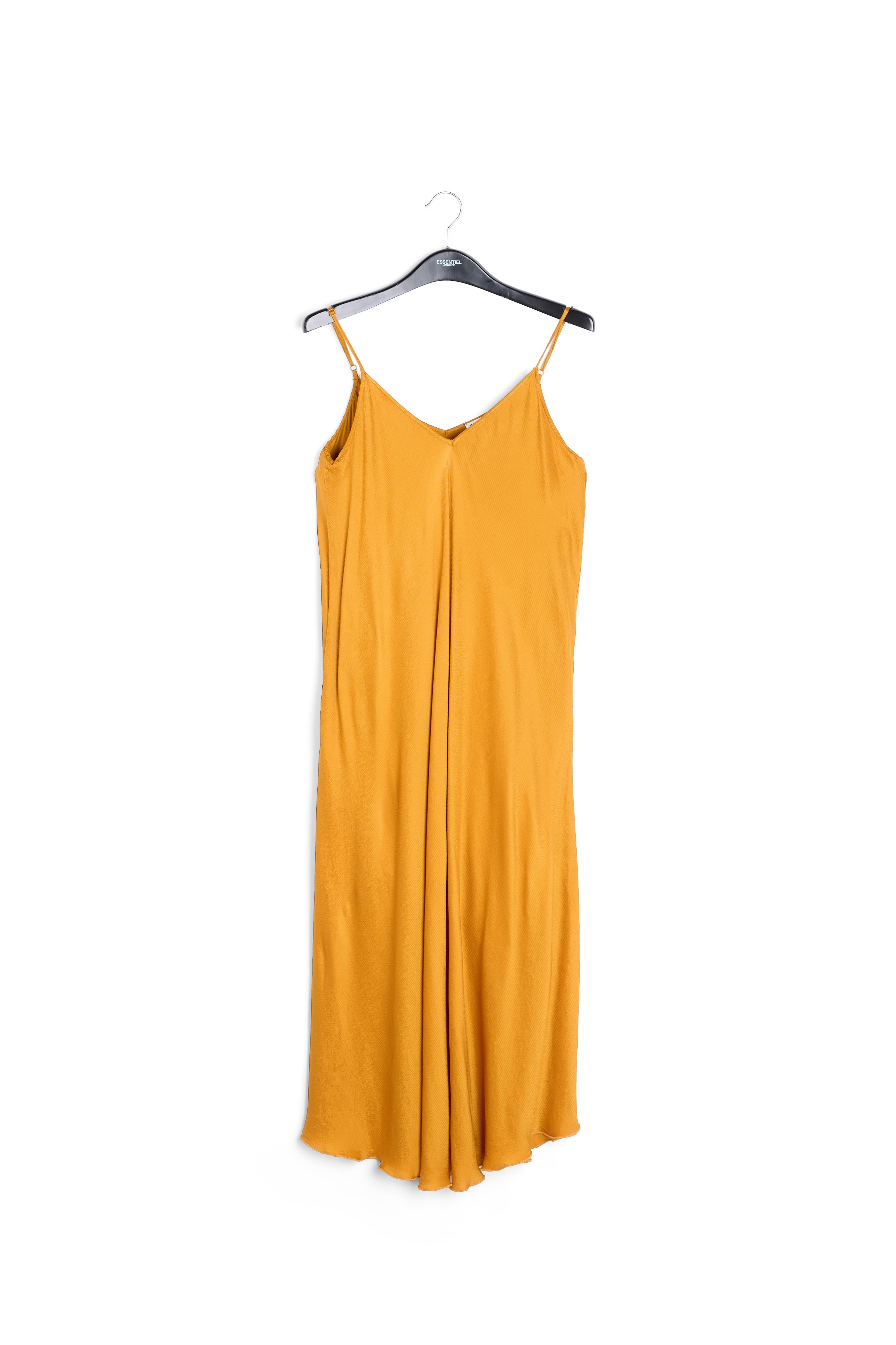 Ochre v-neck midi dress RE—SSENTIEL | Essentiel second hand