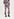 Pantalon tailleur rouge, bleu et blanc à imprimé fleuri Faume - seconde main