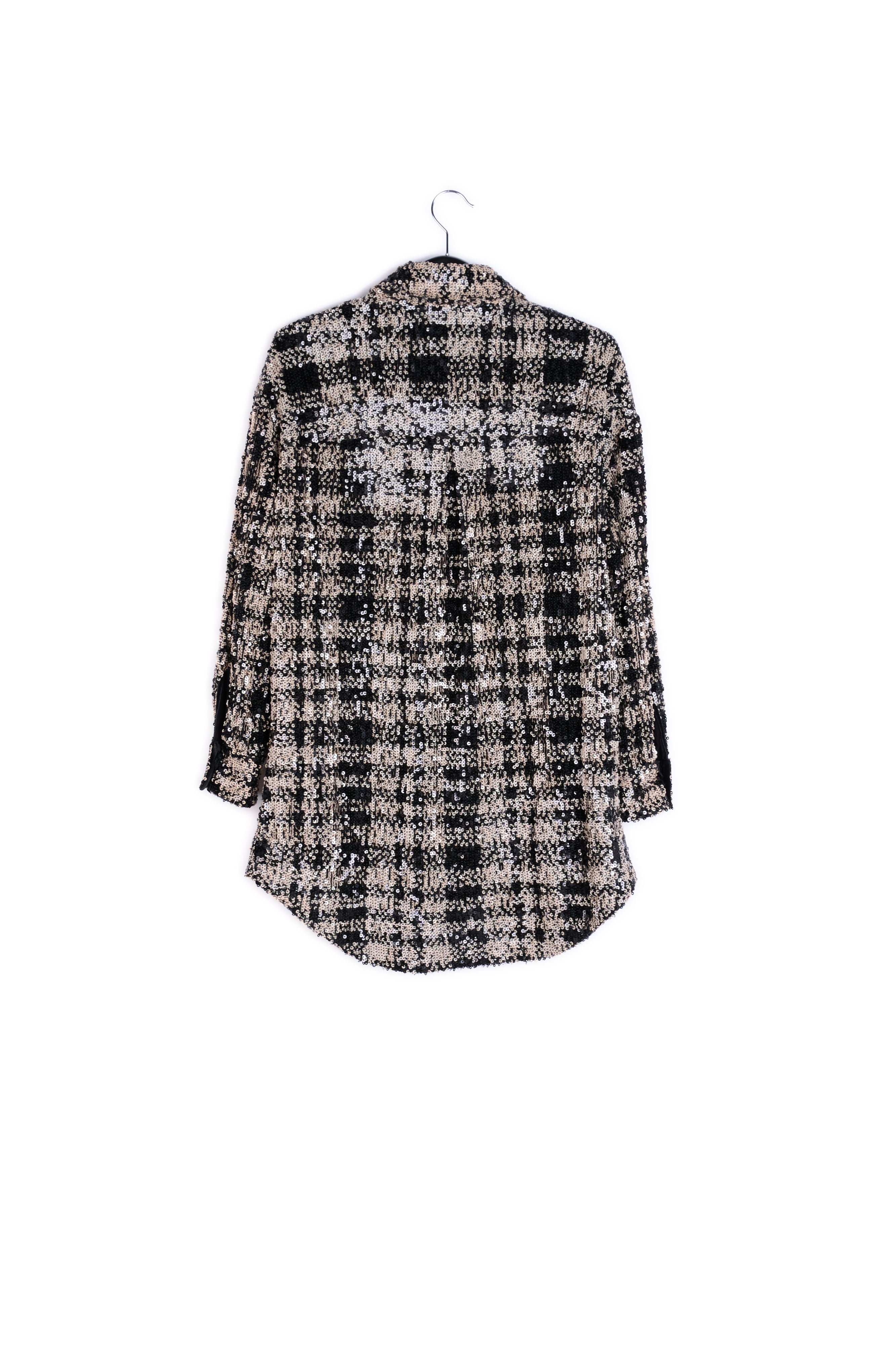 Black and white sequined overshirt RE—SSENTIEL | Essentiel second hand
