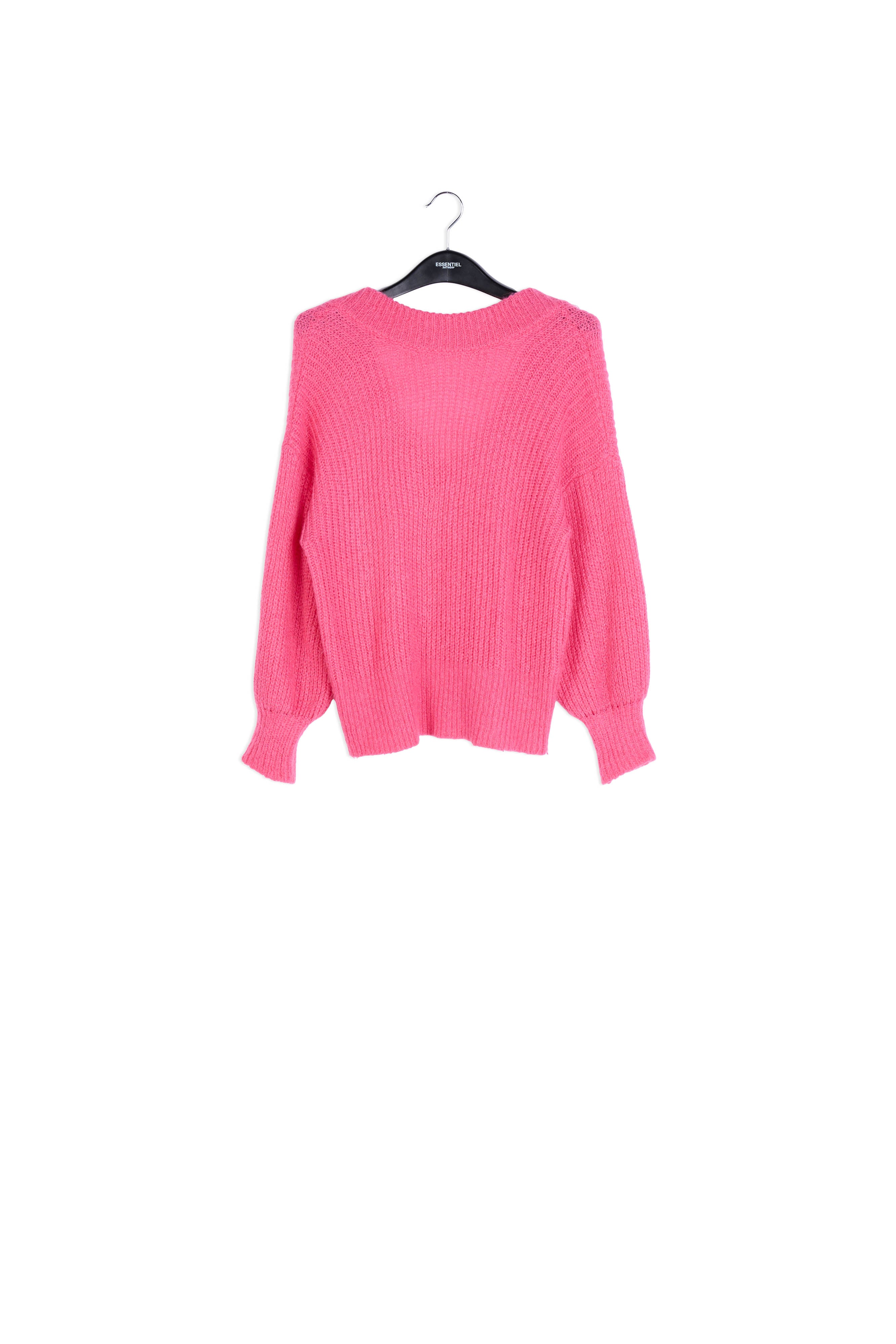 Pull rose oversize avec dos ouvert RE—SSENTIEL | Essentiel second hand