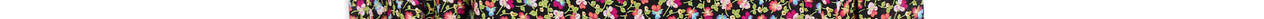 Midi-jurk met riem en zwarte, lichtgroene en fuchsia bloemenprint Faume - seconde main