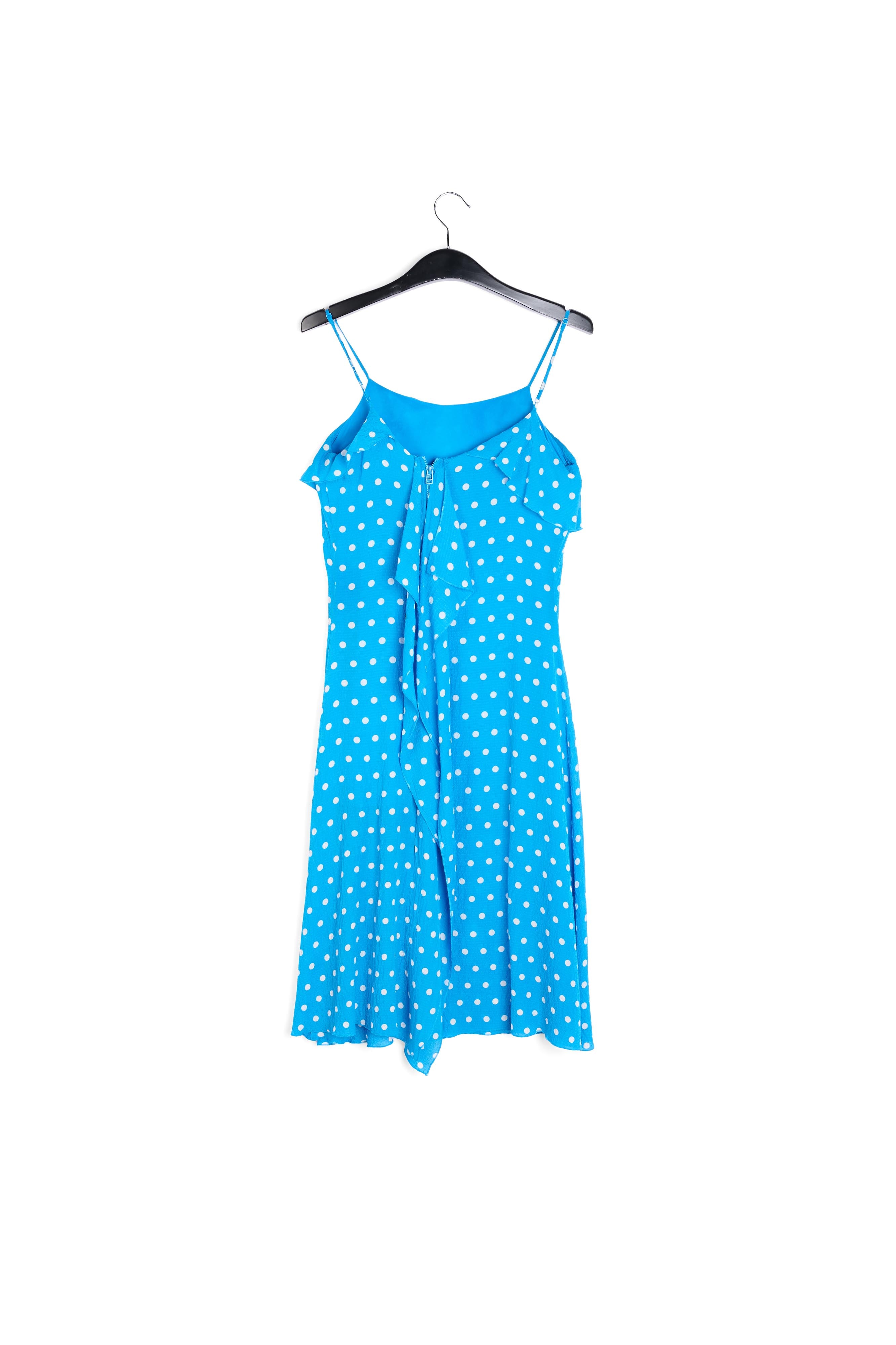 Blue and white polka-dot slip dress RE—SSENTIEL | Essentiel second hand