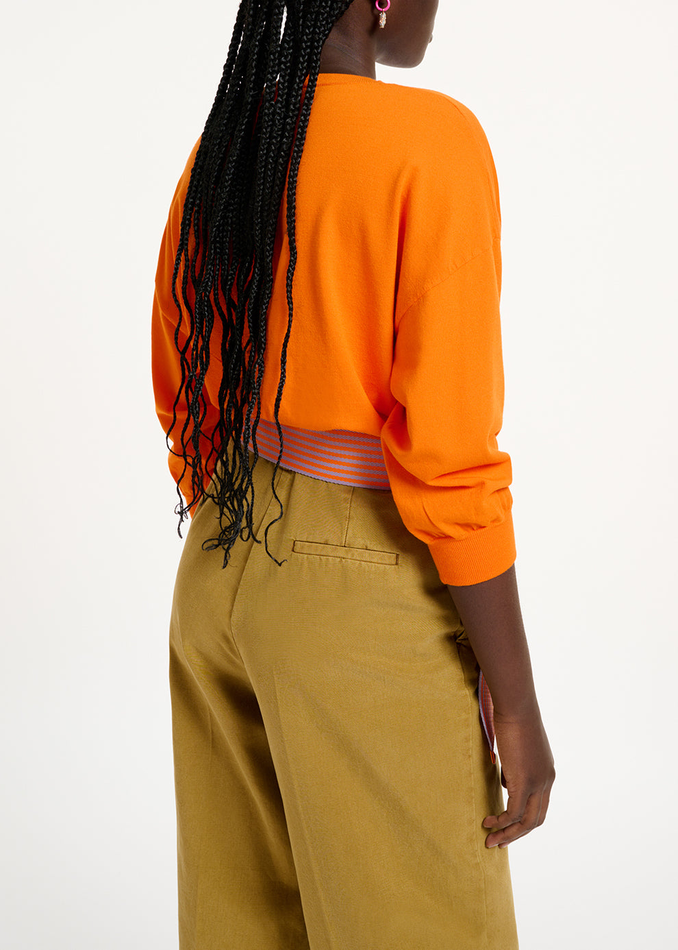 Pull orange à taille cintrée RE—SSENTIEL | Essentiel second hand