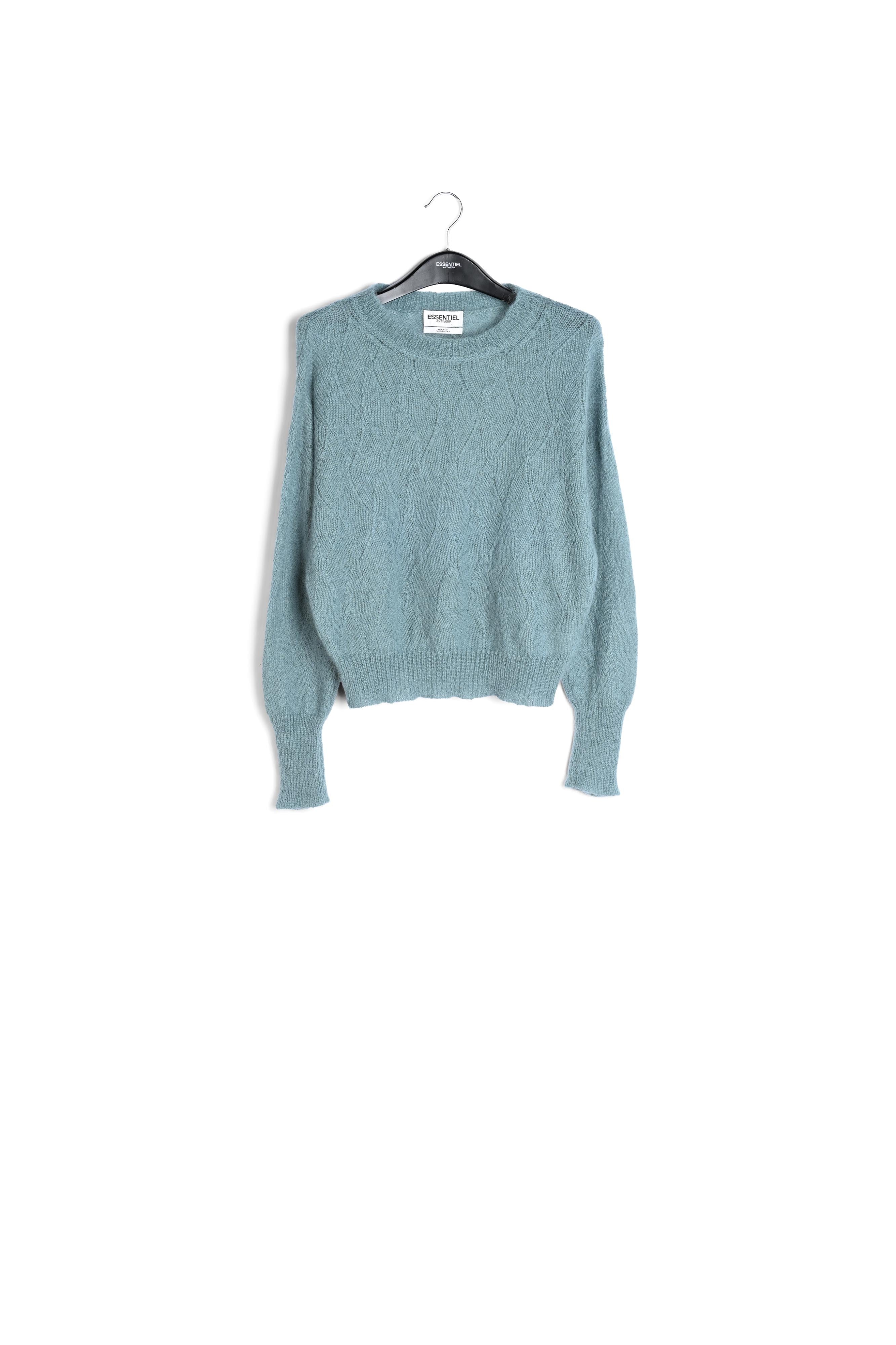 Pull bleu ajouré en mohair RE—SSENTIEL | Essentiel second hand