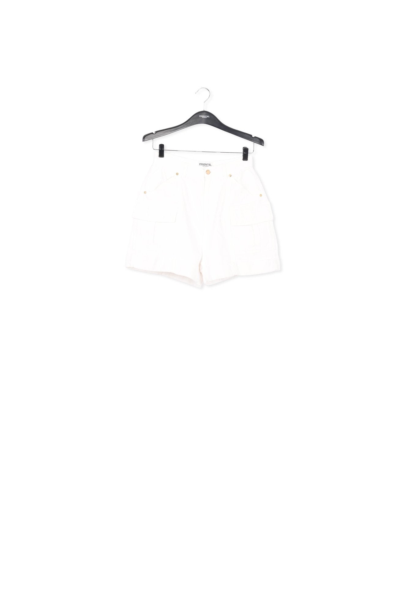 White denim cargo shorts RE—SSENTIEL | Essentiel second hand