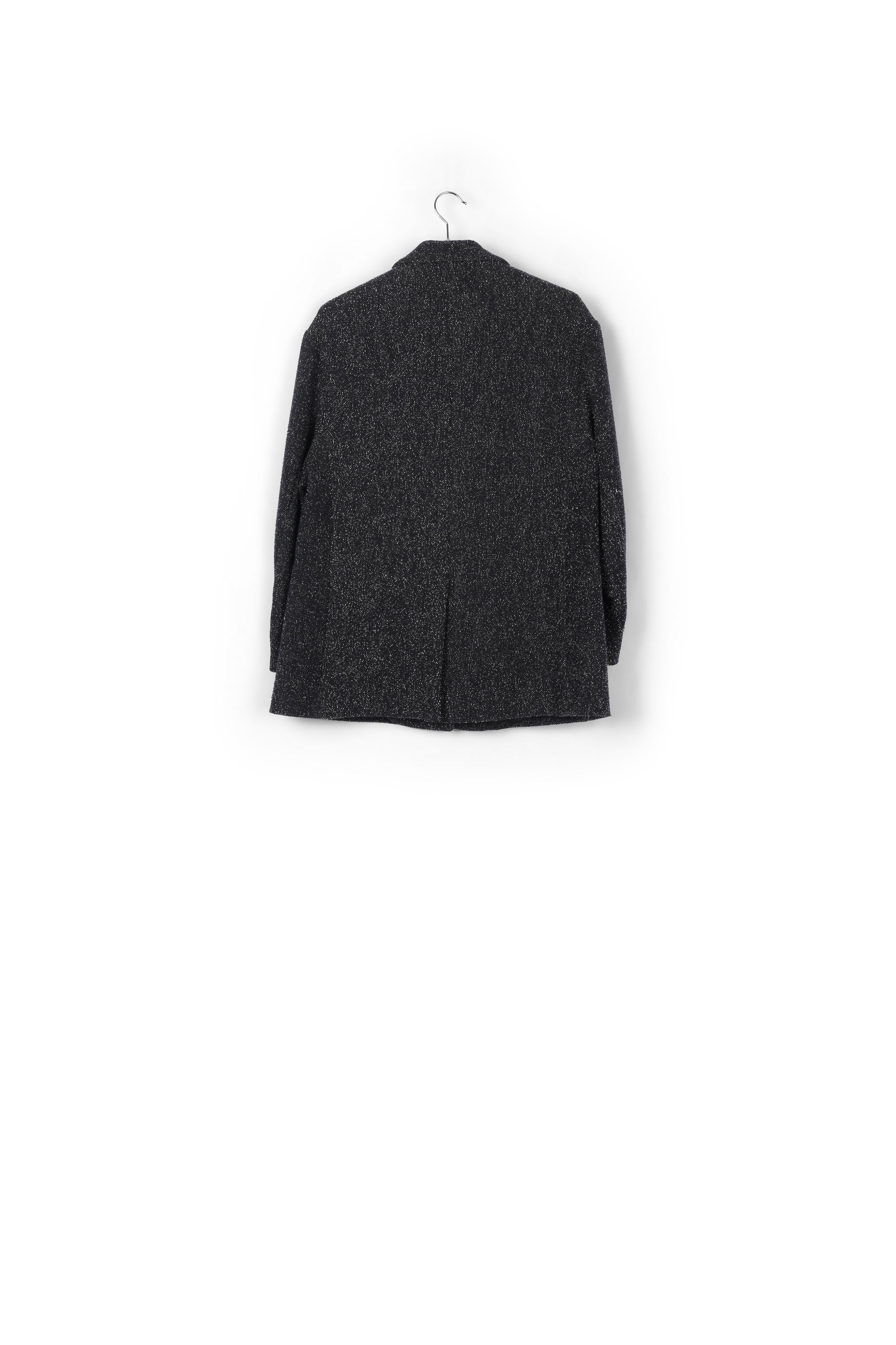 Veste noire oversize en laine cardée RE—SSENTIEL | Essentiel second hand