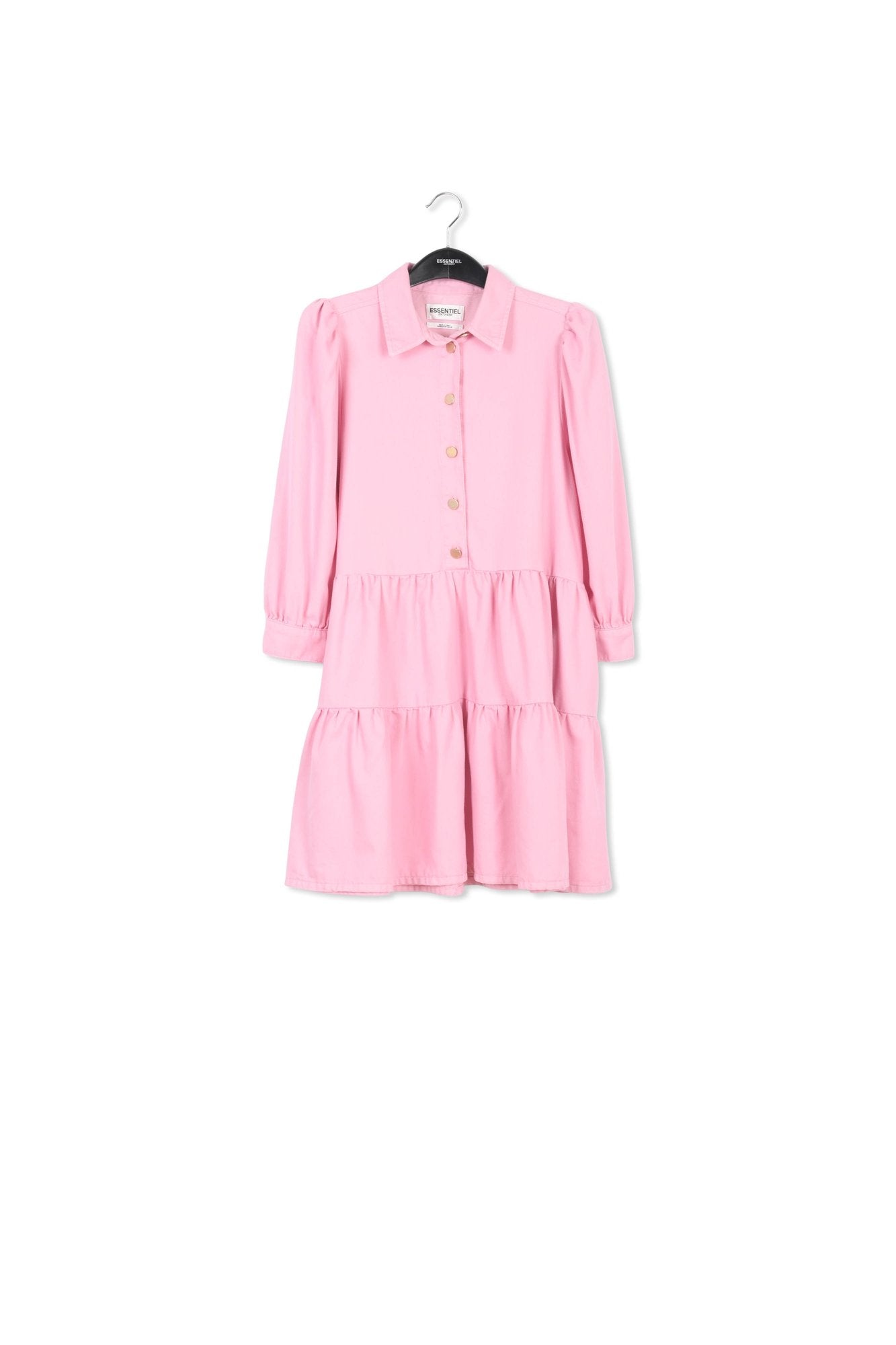 Pink denim A-line mini dress RE—SSENTIEL | Essentiel second hand