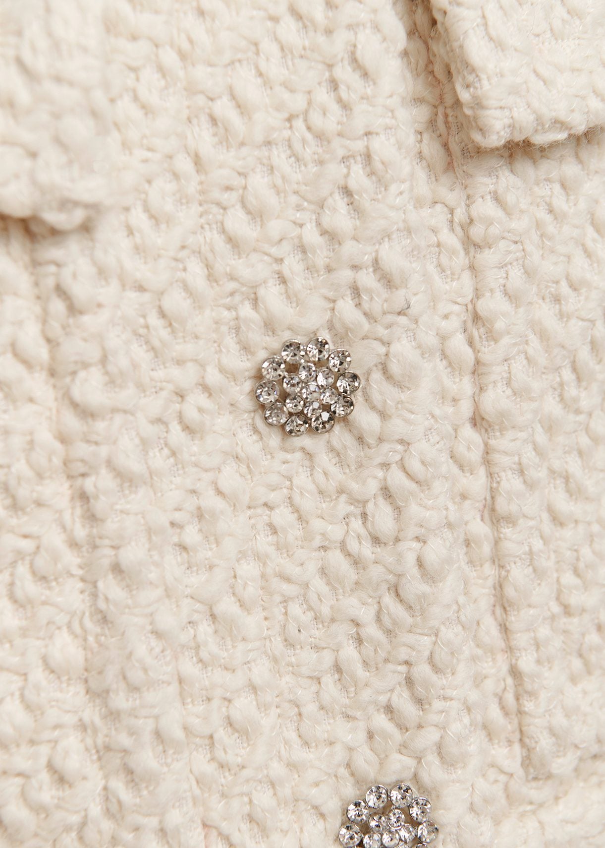 Ecru wool-blend tweed jacket RE—SSENTIEL | Essentiel second hand