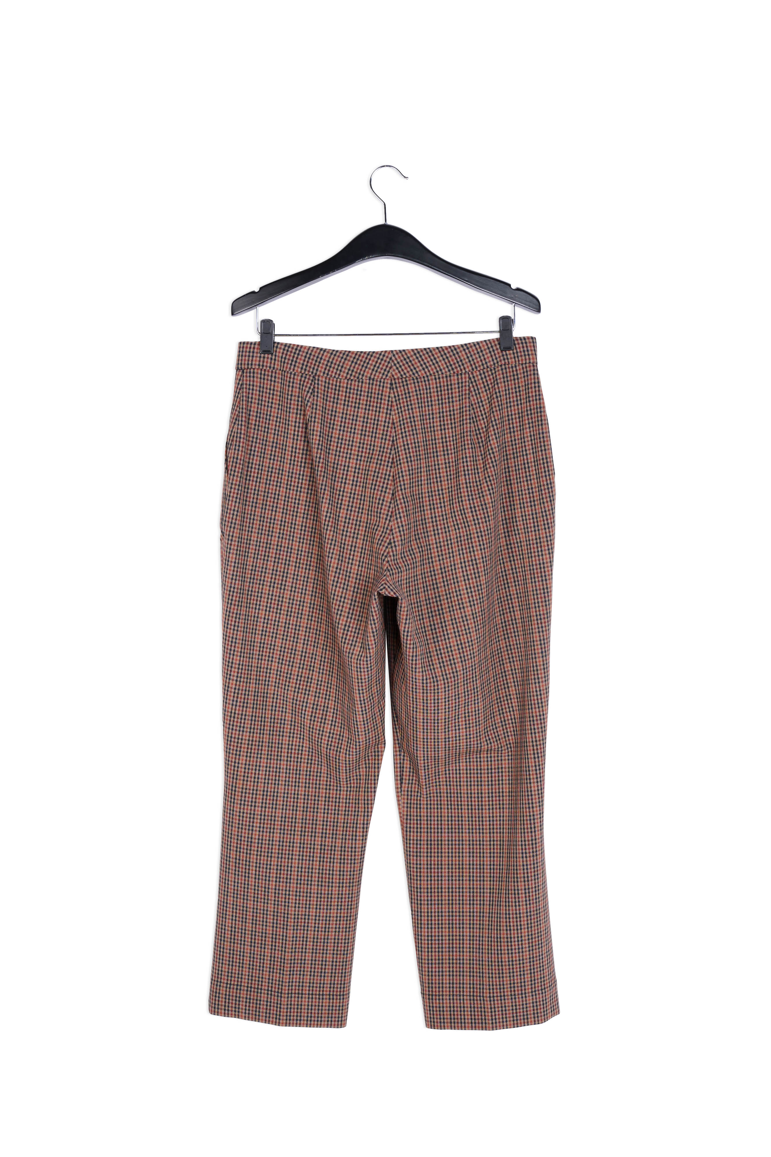 Beige, rood en donkerblauw geruite broek RE—SSENTIEL | Essentiel second hand