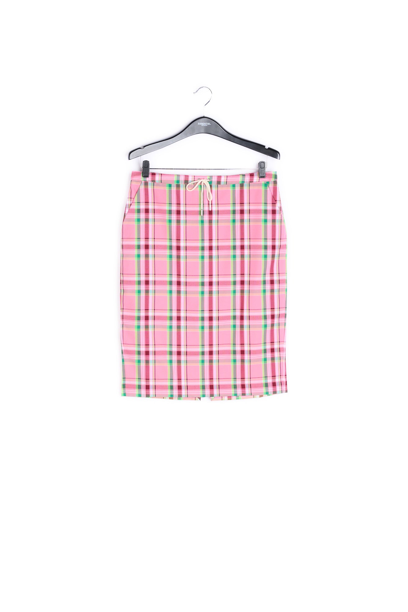 Pink plaid straight skirt RE—SSENTIEL | Essentiel second hand