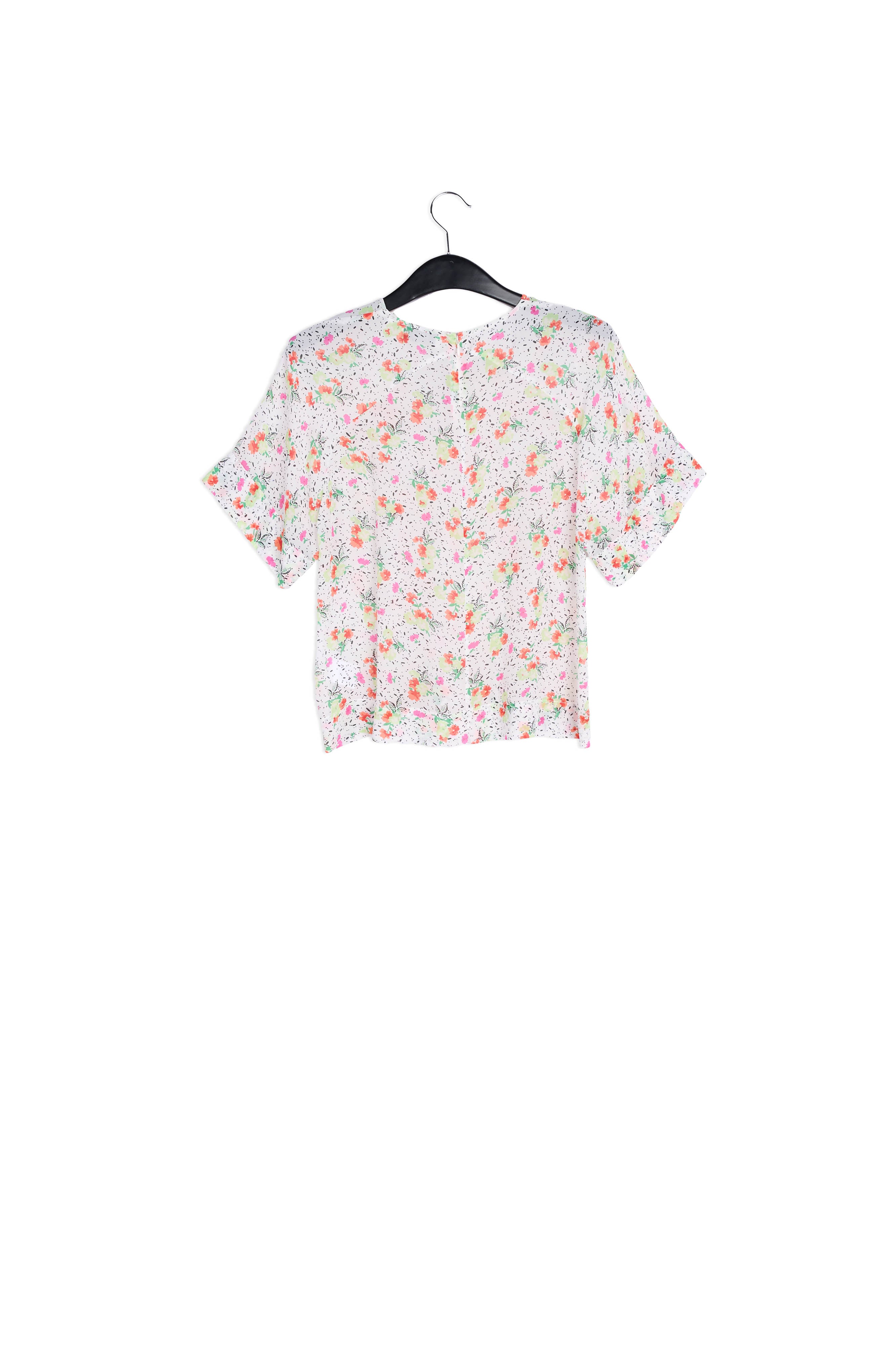 Off-white floral-print top RE—SSENTIEL | Essentiel second hand