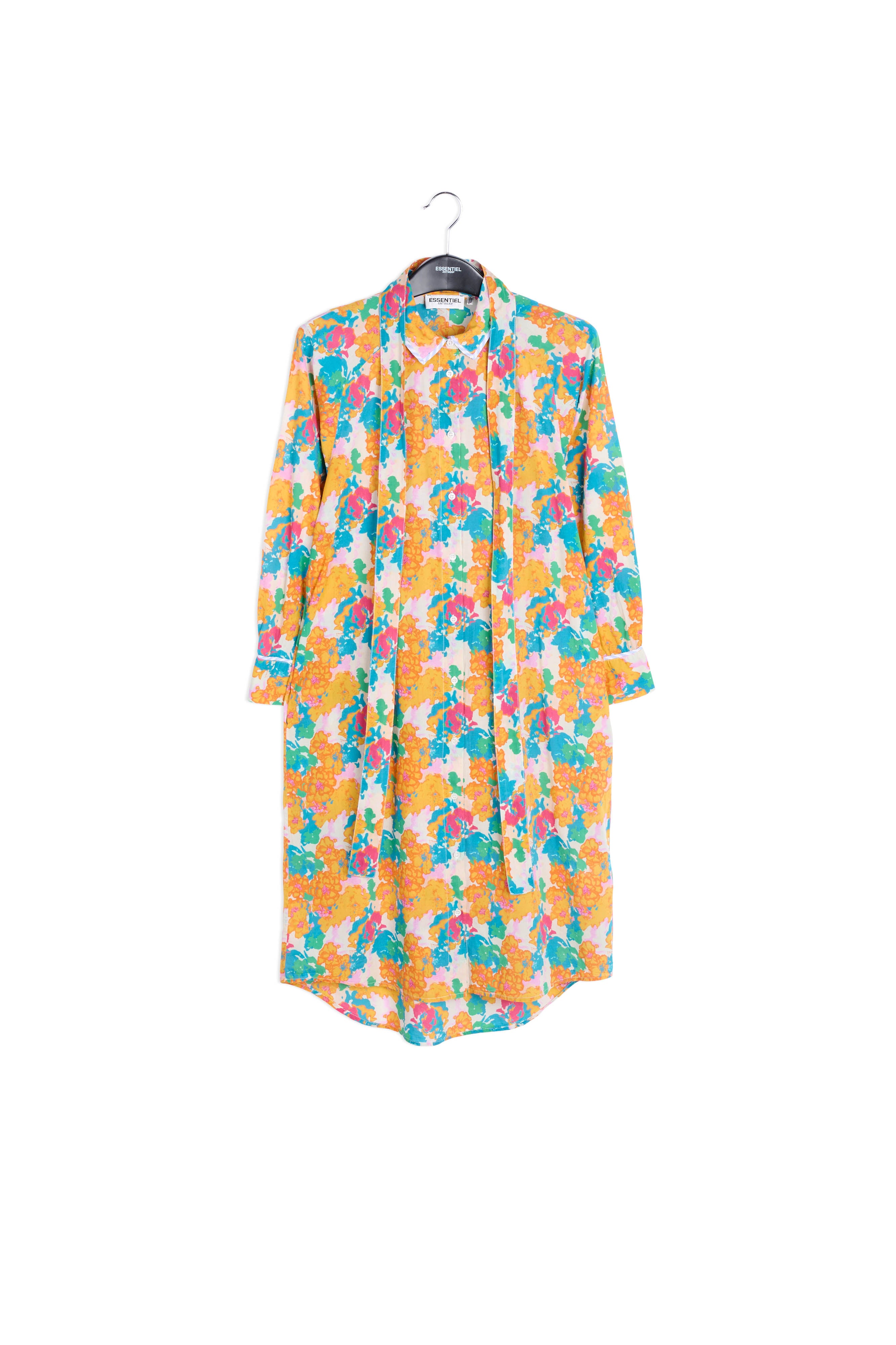 Multicoloured floral-print shirt dress RE—SSENTIEL | Essentiel second hand