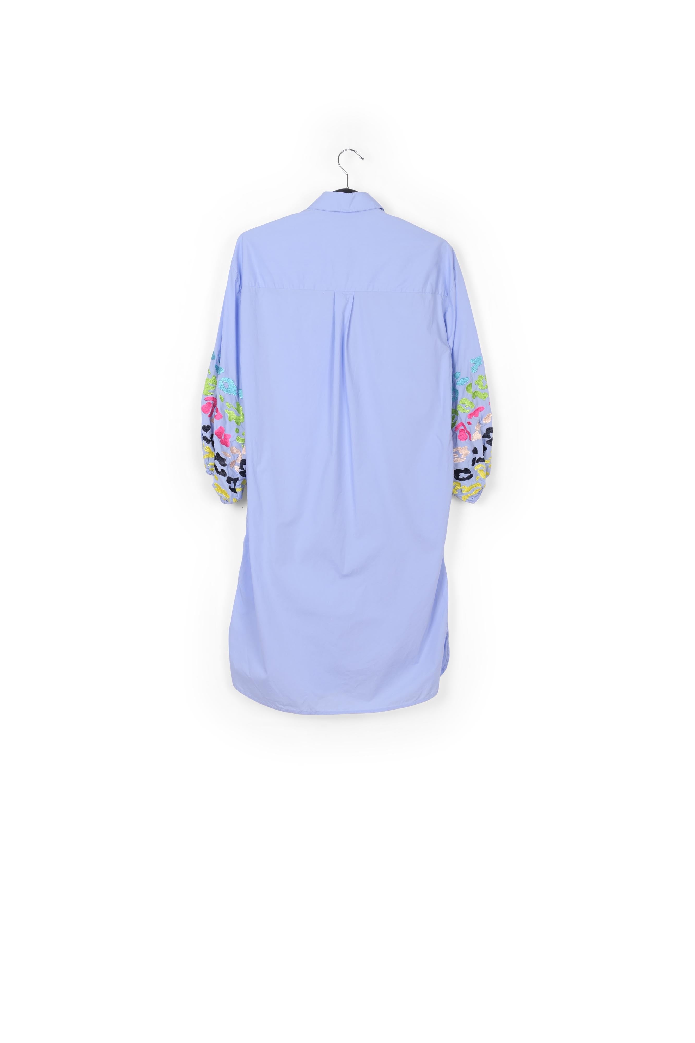 Cotton knee-length shirt dress with embroideries RE—SSENTIEL | Essentiel second hand
