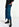 Blue and black wrap effect long pencil skirt Faume - seconde main