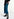 Blue and black wrap effect long pencil skirt Faume - seconde main