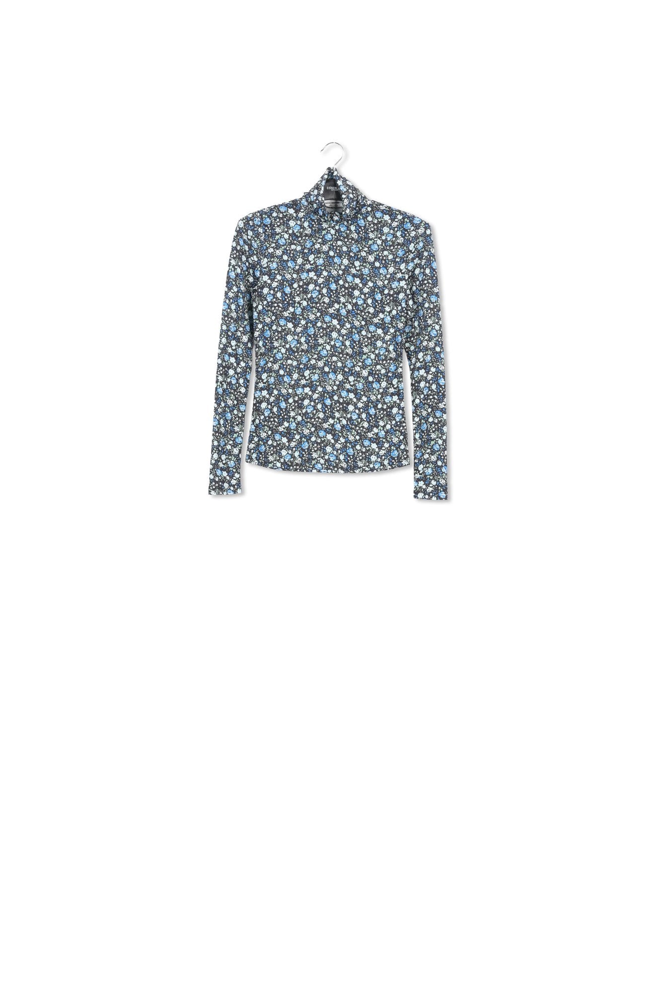 Blue and green fitted turtleneck RE—SSENTIEL | Essentiel second hand