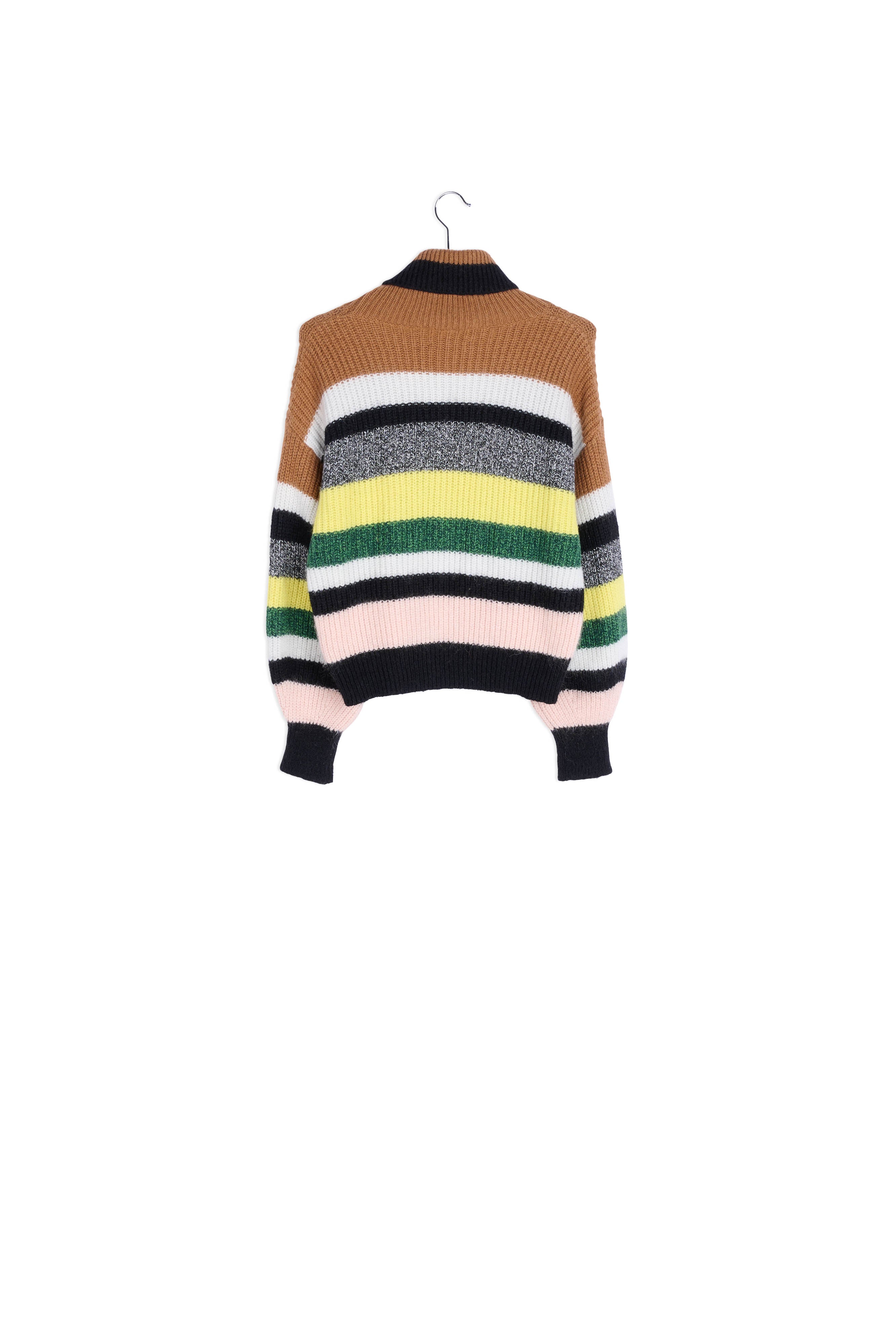 Striped wool-blend turtleneck sweater RE—SSENTIEL | Essentiel second hand