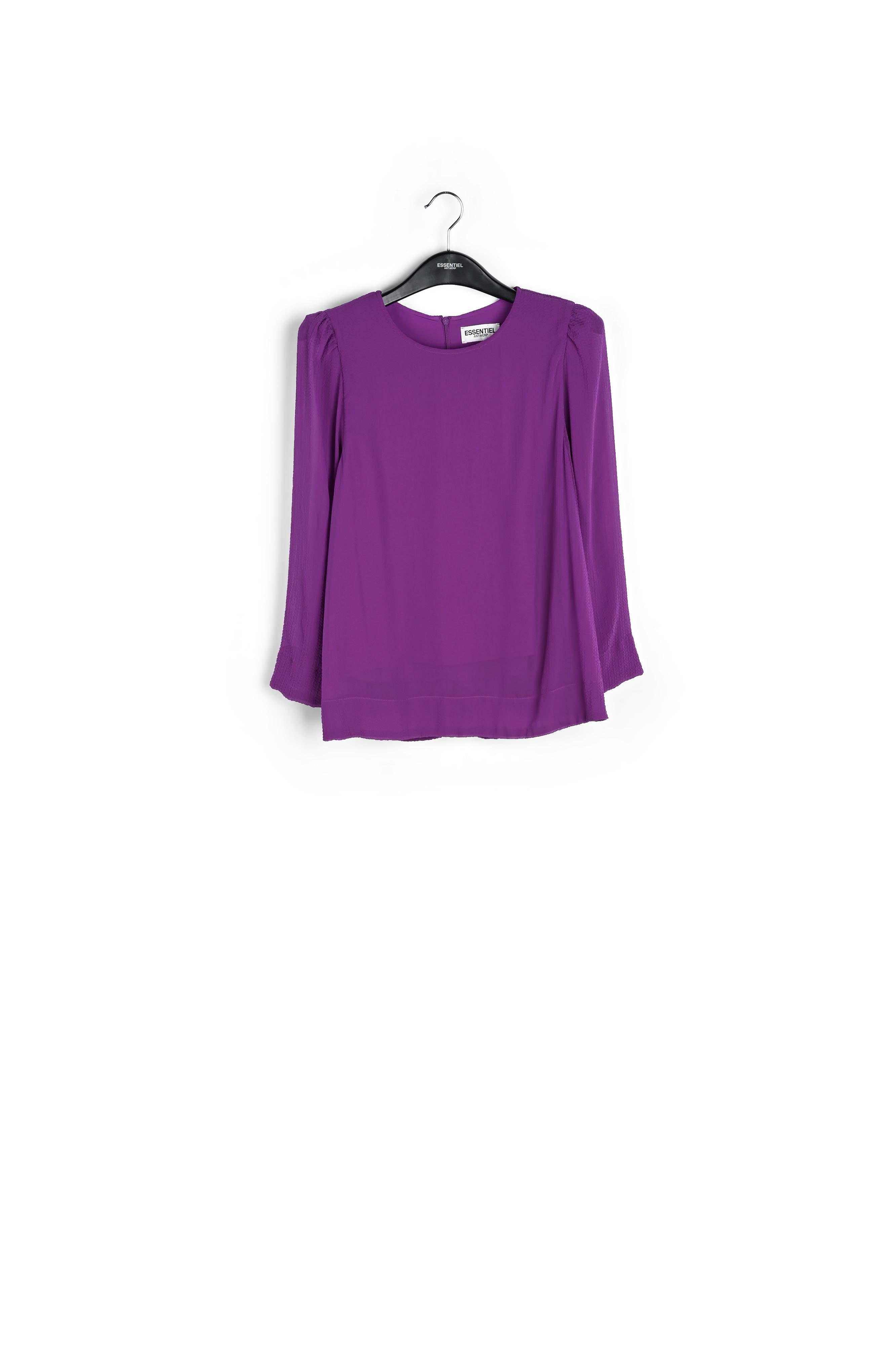 Purple top with puffed shoulders RE—SSENTIEL | Essentiel second hand