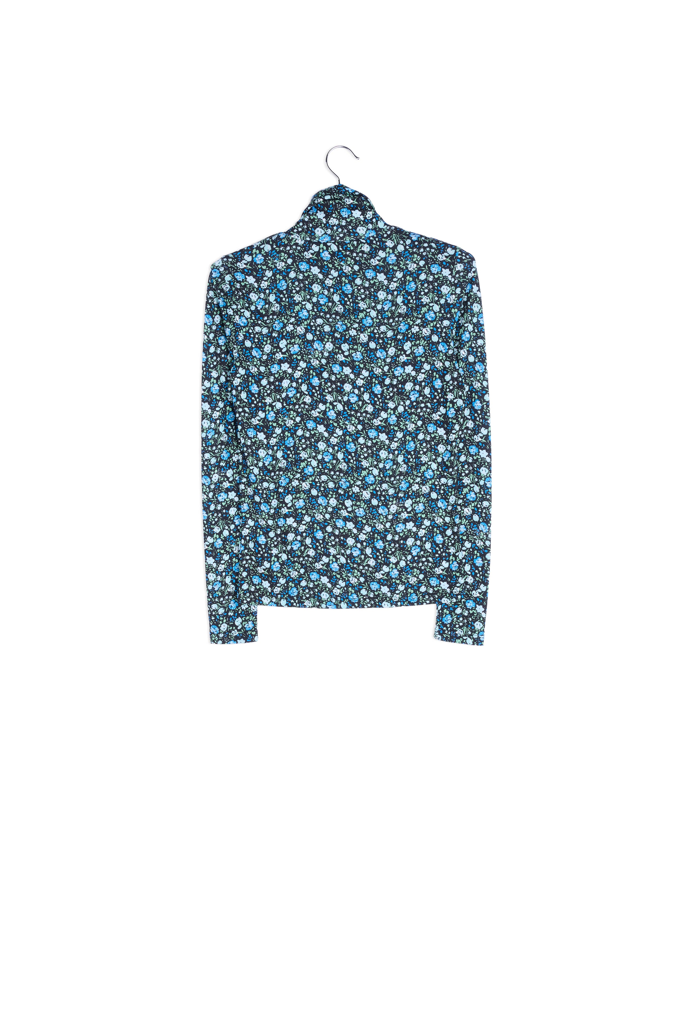 Blue and green fitted turtleneck RE—SSENTIEL | Essentiel second hand