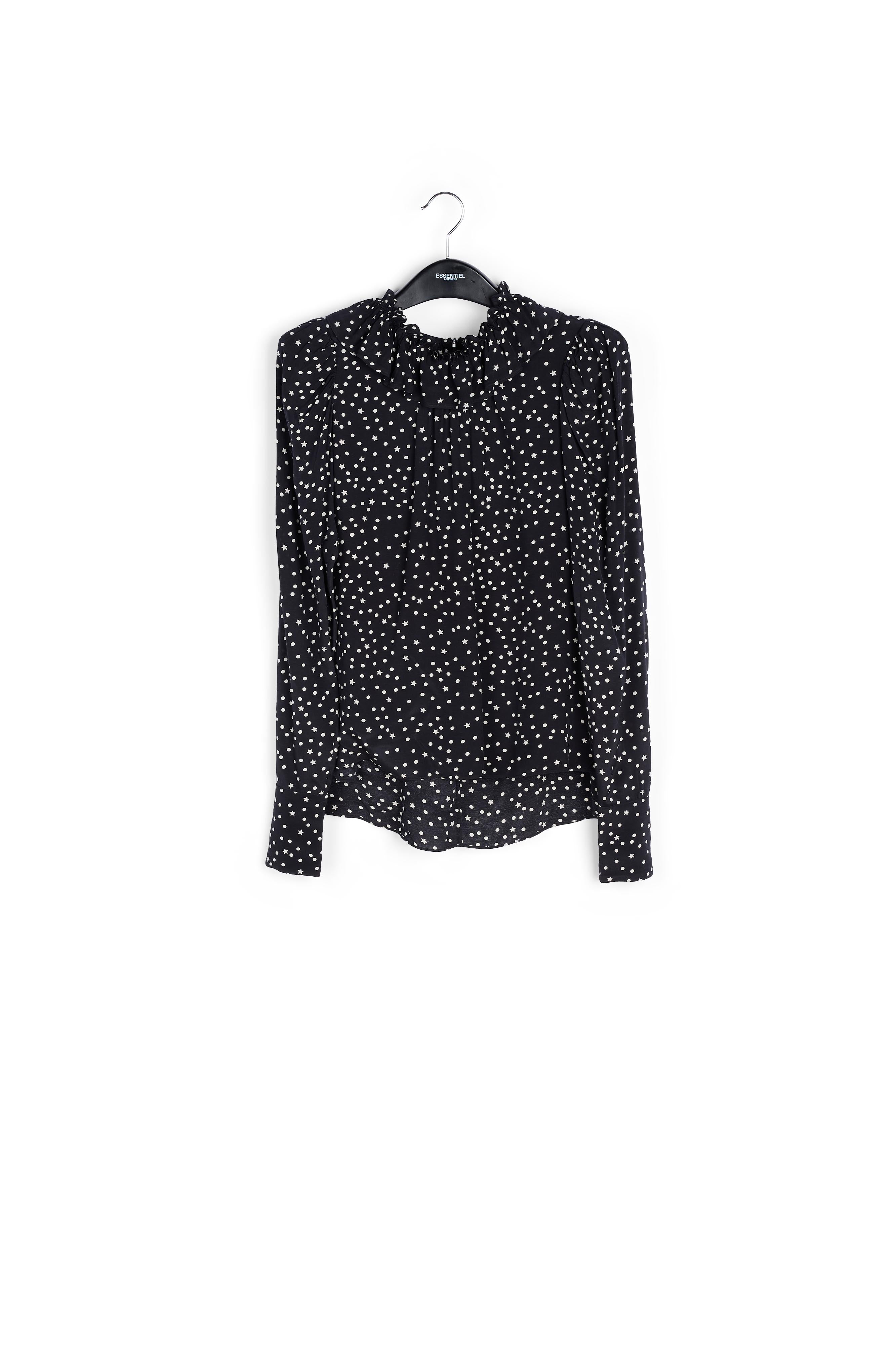 Black polka dot top RE—SSENTIEL | Essentiel second hand