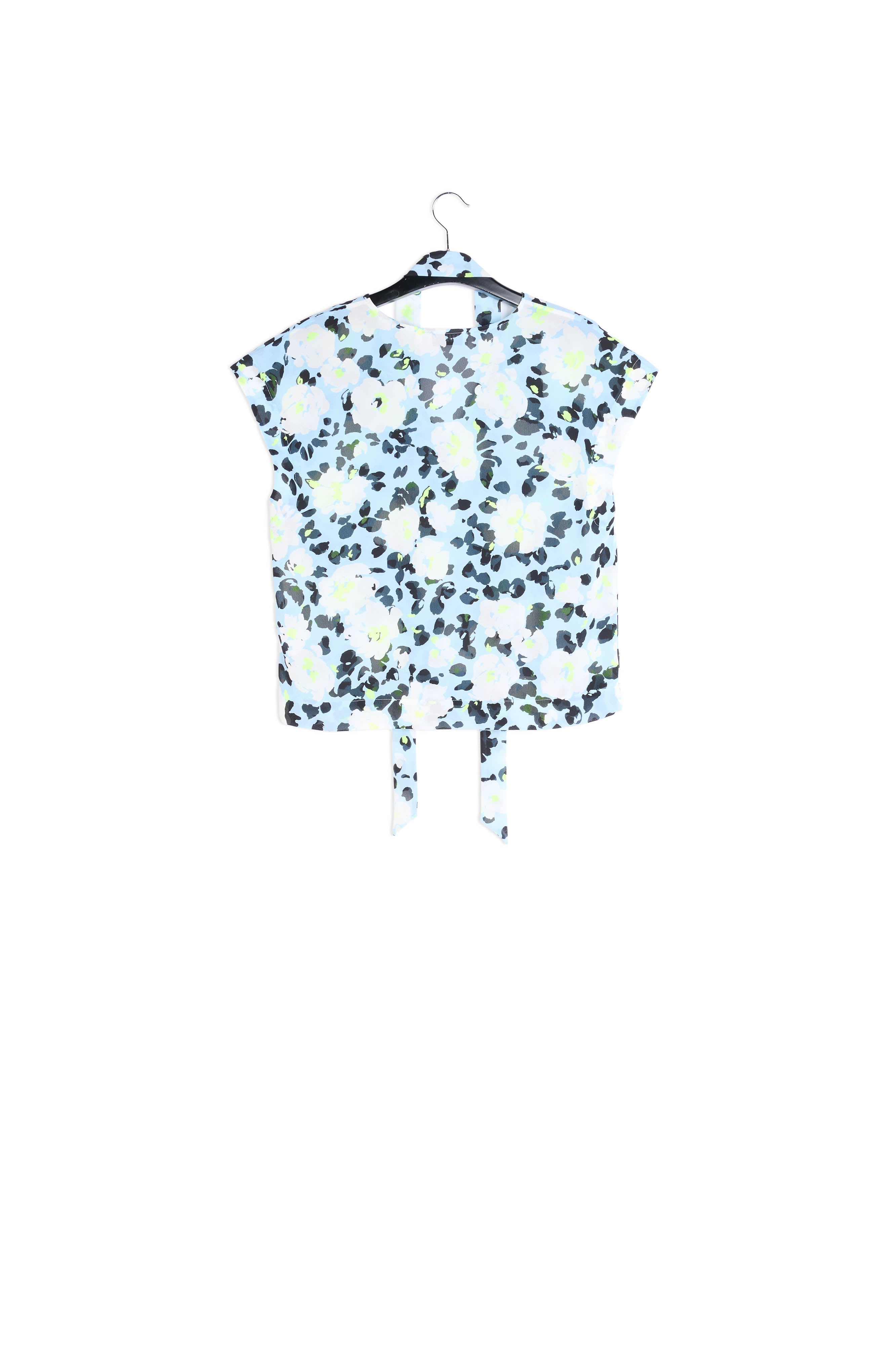Top bleu pâle à imprimé floral RE—SSENTIEL | Essentiel second hand