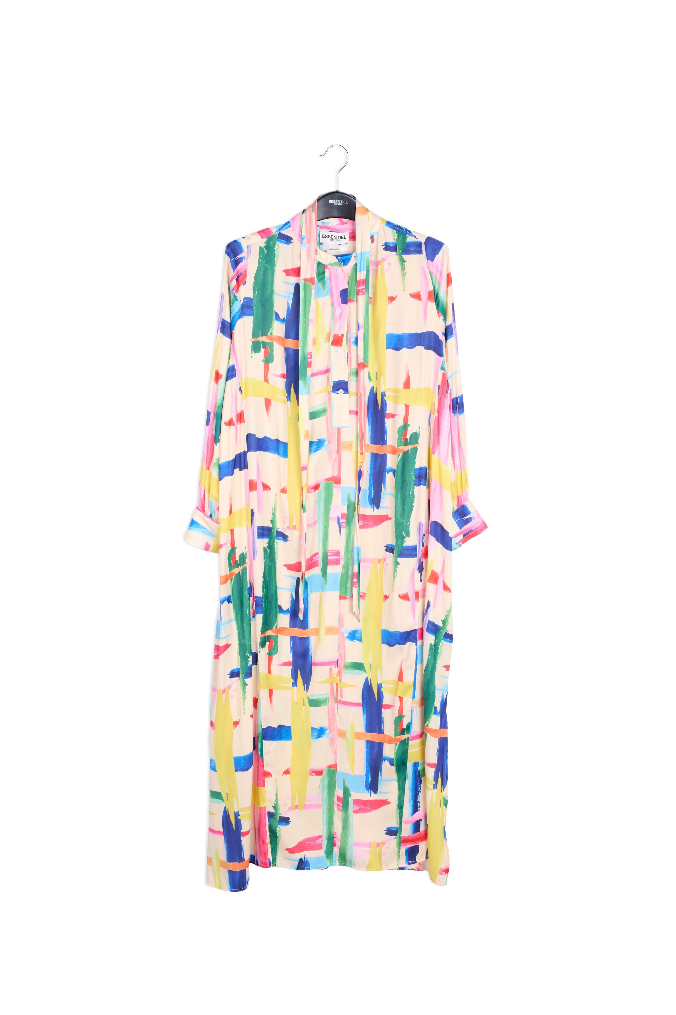 Multicolored graphic striped shirt dress RE—SSENTIEL | Essentiel second hand