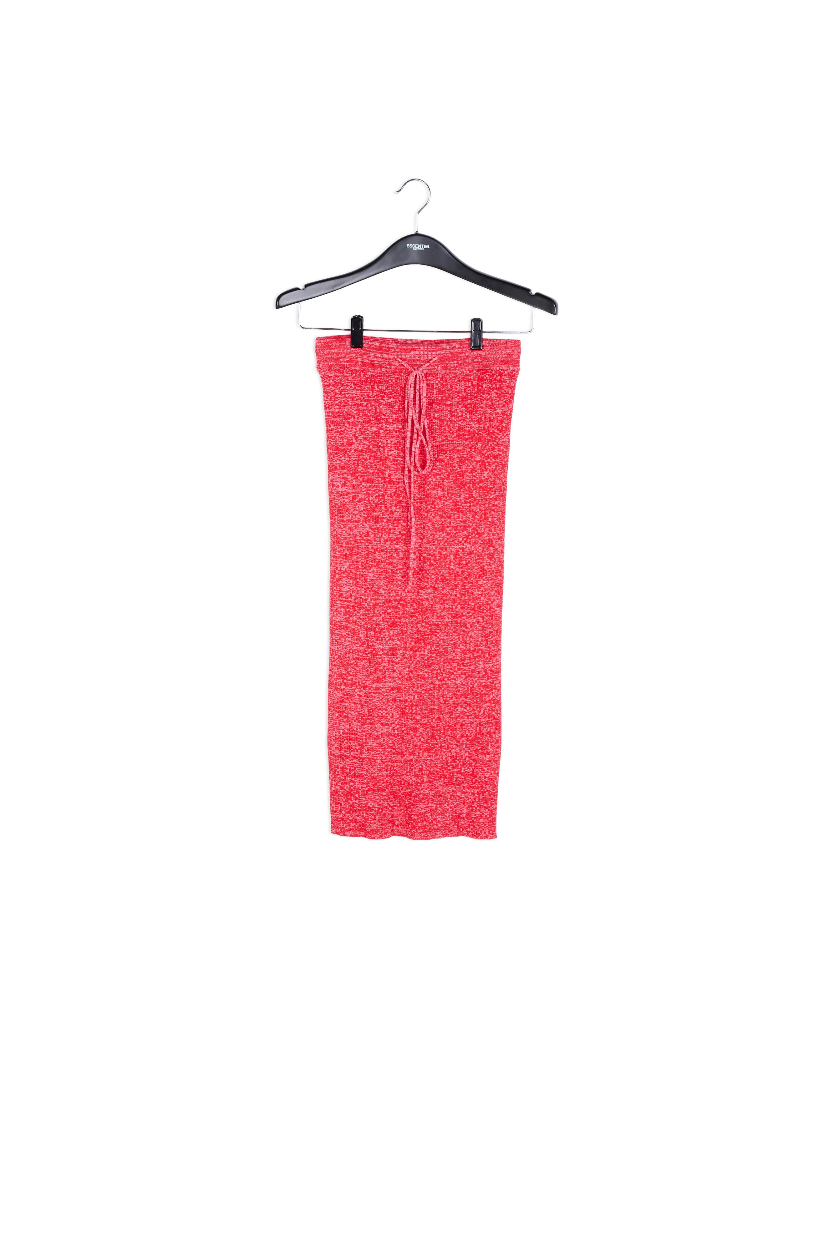 Jupe midi en tricot mêlé rouge et rose RE—SSENTIEL | Essentiel second hand