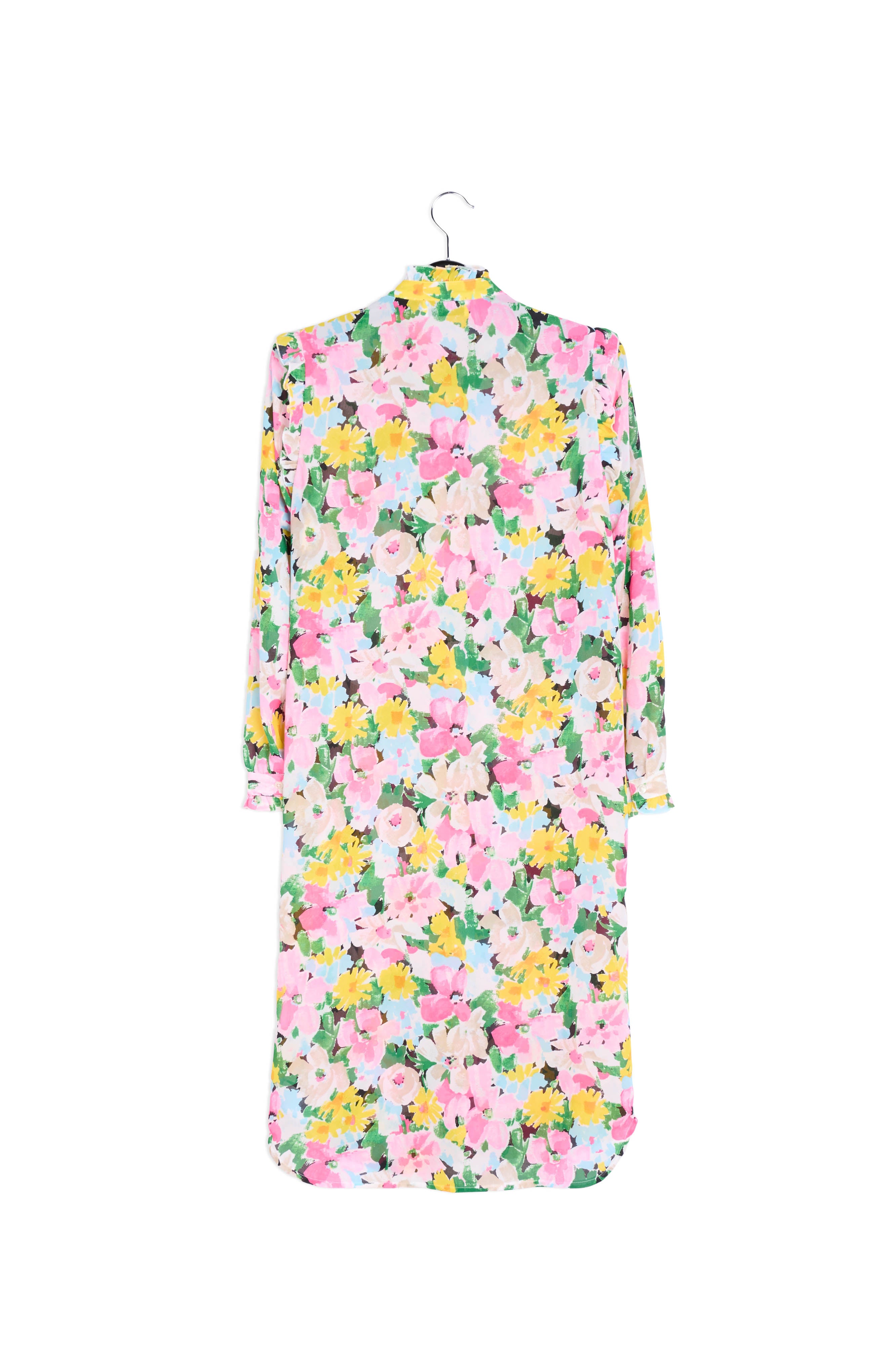 Colorful floral ruffle-detailed shirt dress RE—SSENTIEL | Essentiel second hand