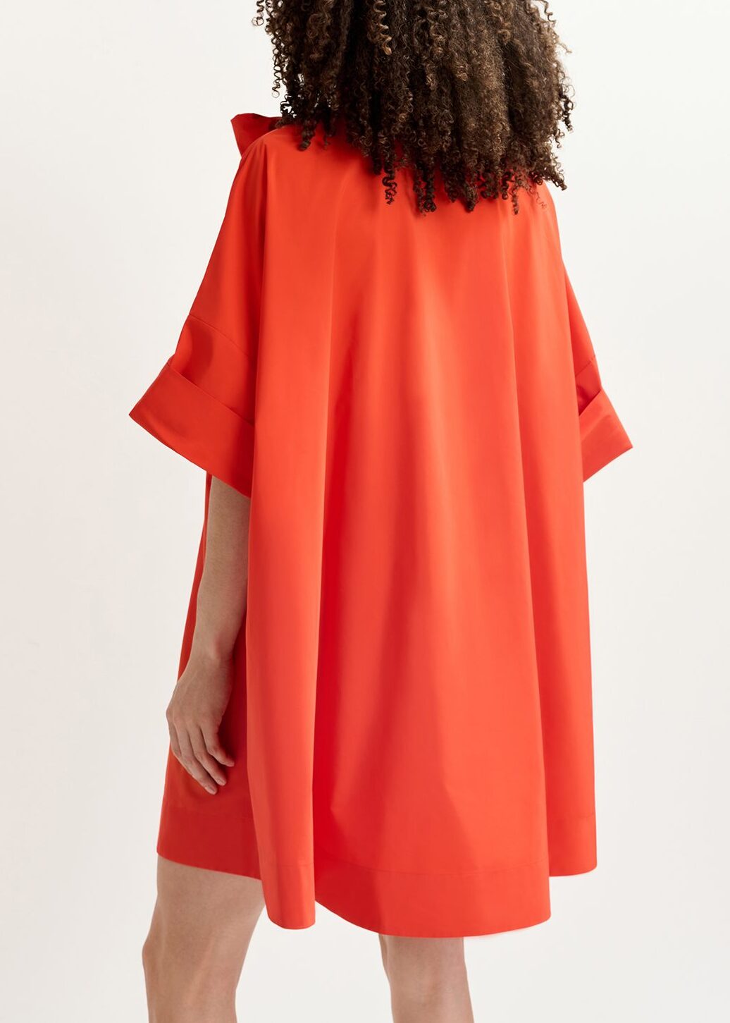 Rode mini-jurk met strikkraag RE—SSENTIEL | Essentiel second hand