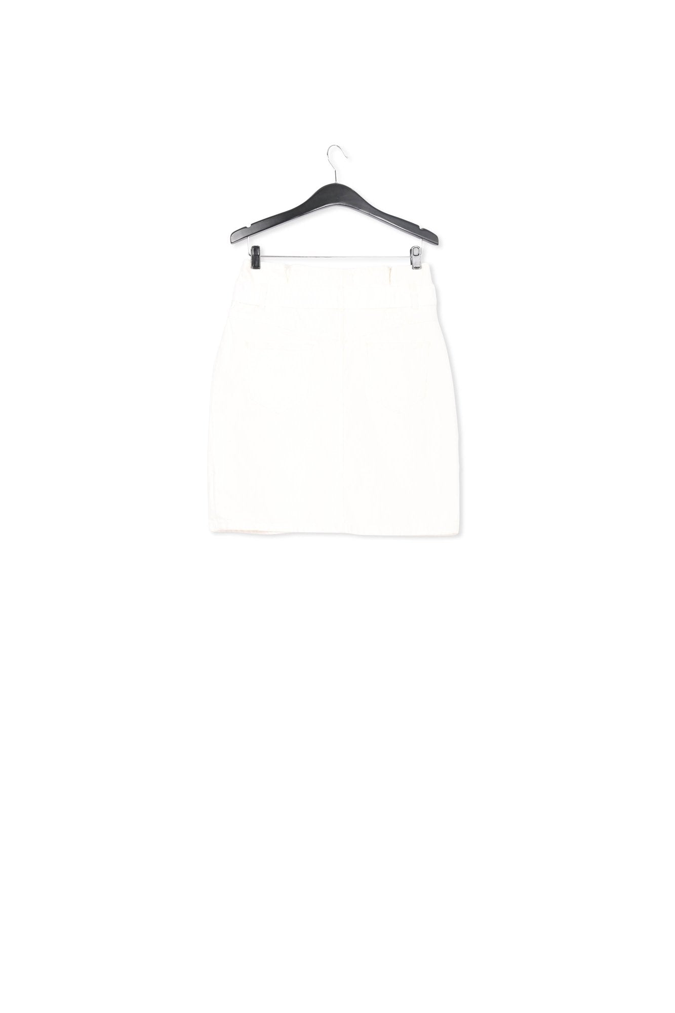 Off-white high-waisted mini skirt RE—SSENTIEL | Essentiel second hand