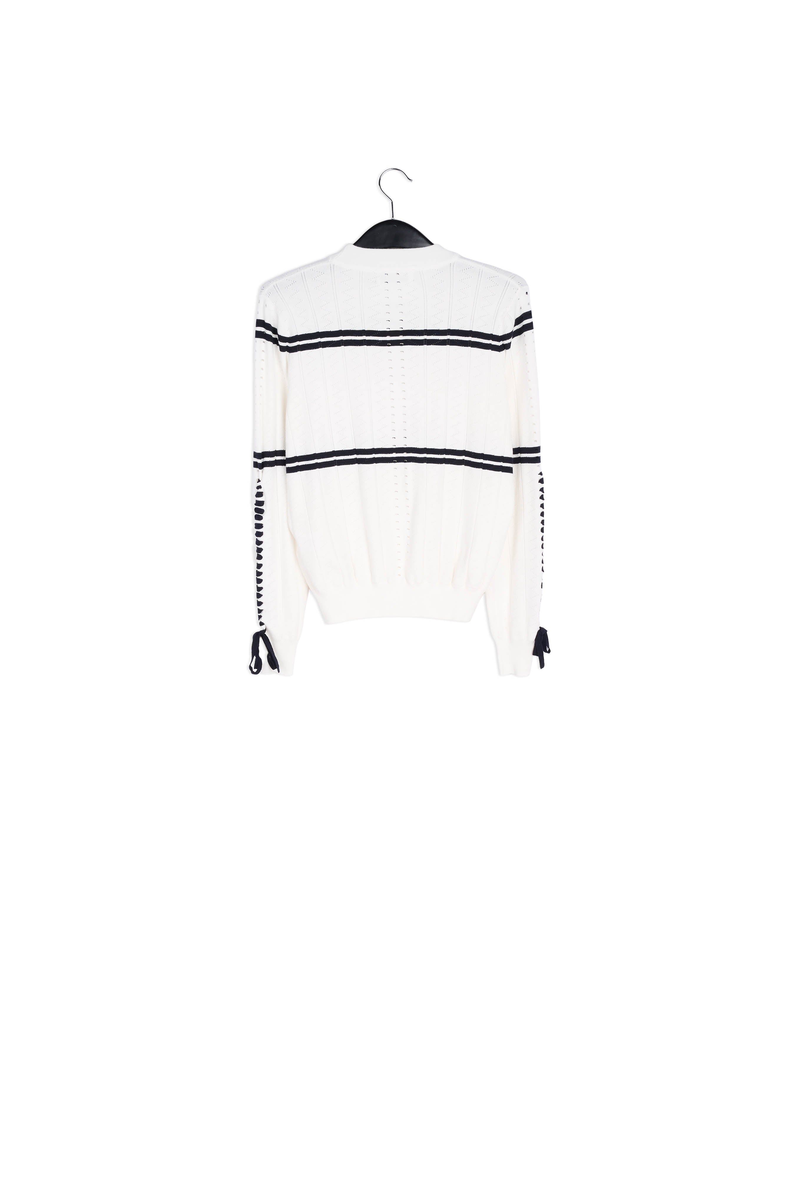 Off-white sweater with laces RE—SSENTIEL | Essentiel second hand