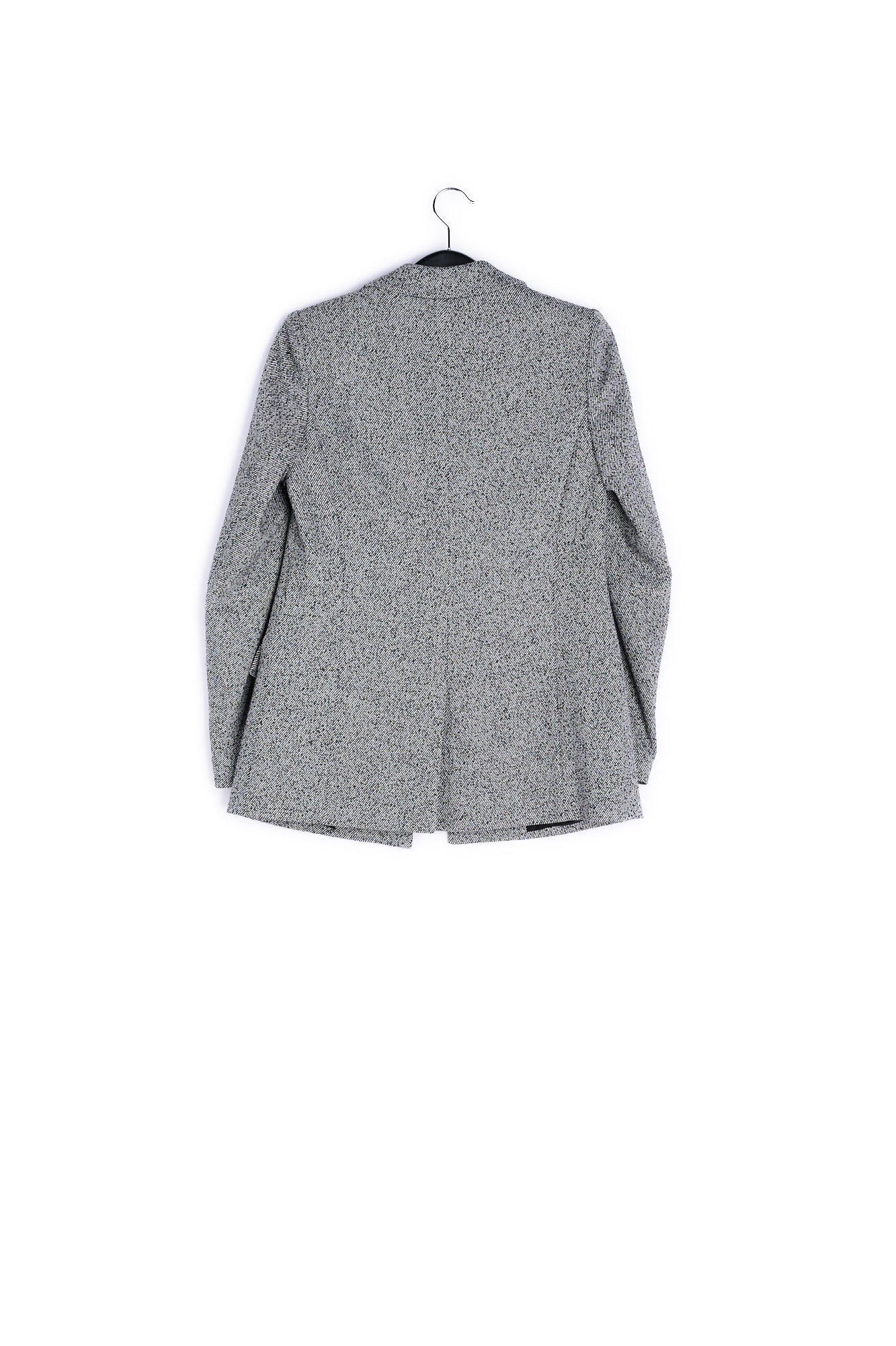 Grey mélange straight-fit blazer RE—SSENTIEL | Essentiel second hand