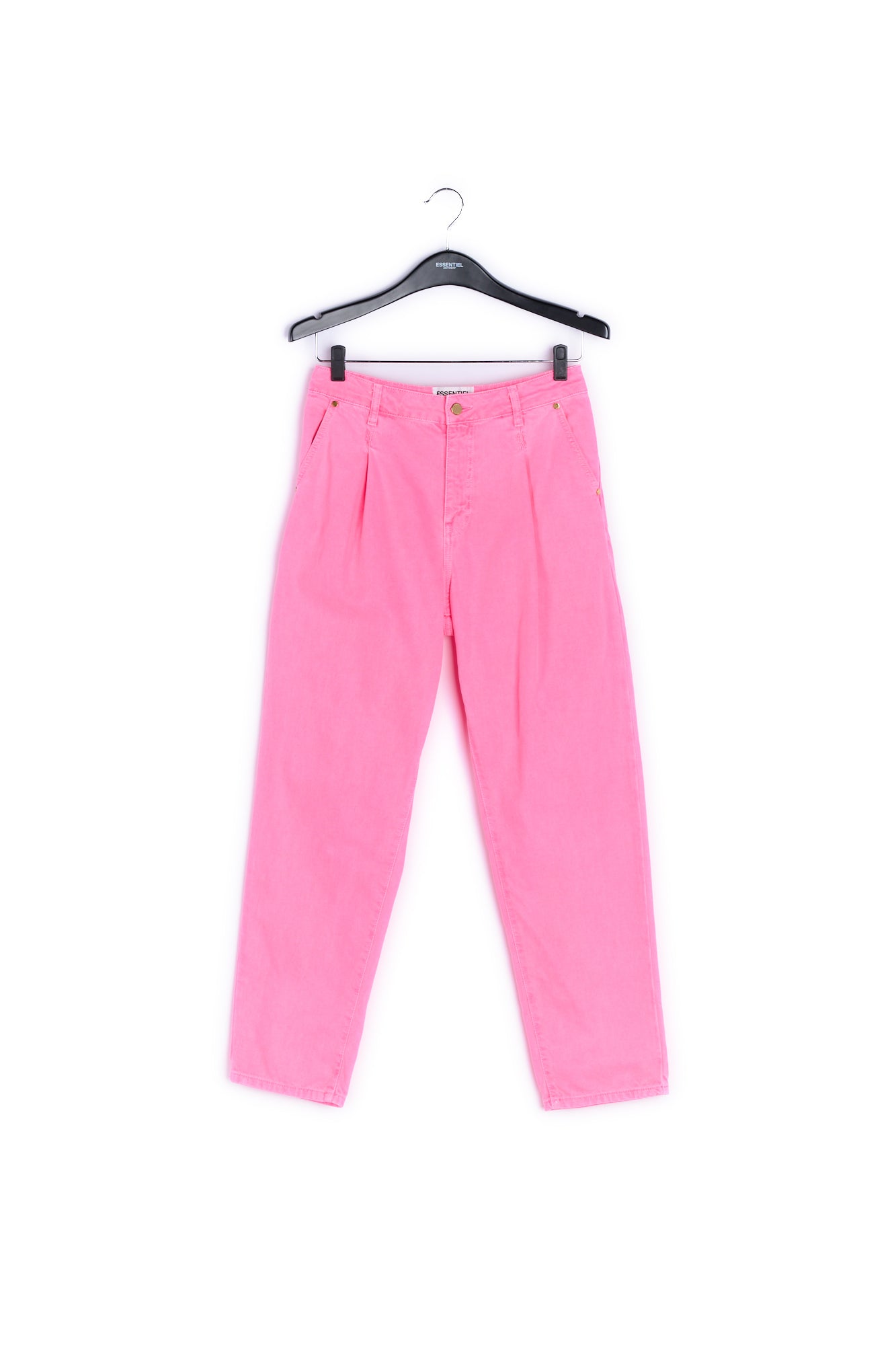Neon pink high-rise jeans RE—SSENTIEL | Essentiel second hand