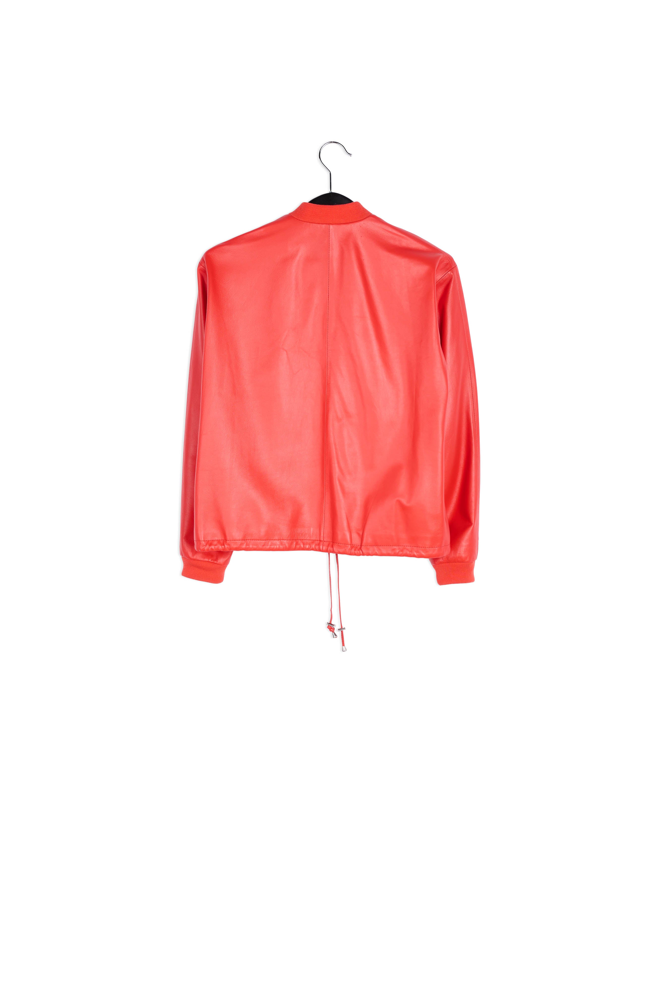 Red soft leather jacket RE—SSENTIEL | Essentiel second hand
