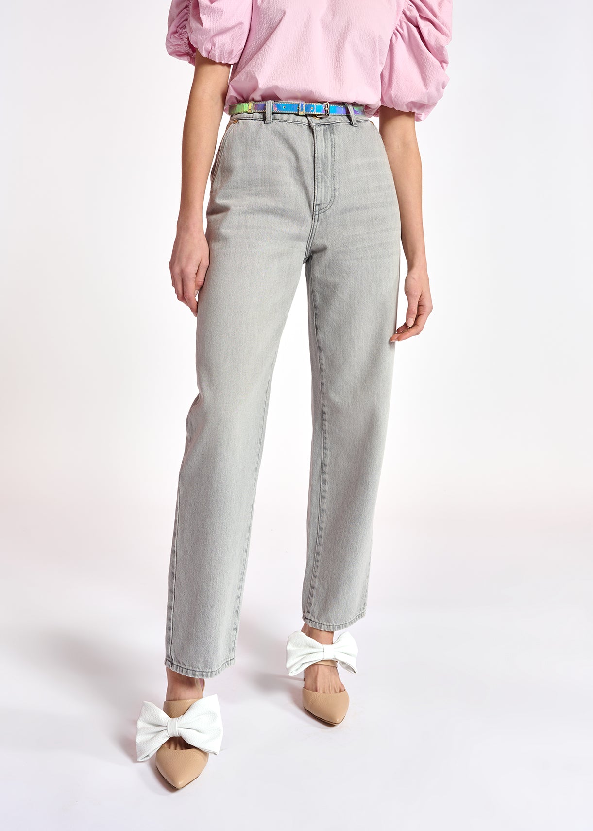 Grijze boyfriend jeans RE—SSENTIEL | Essentiel second hand