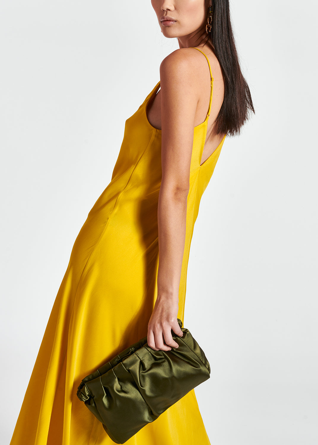 Yellow maxi-length slip dress RE—SSENTIEL | Essentiel second hand