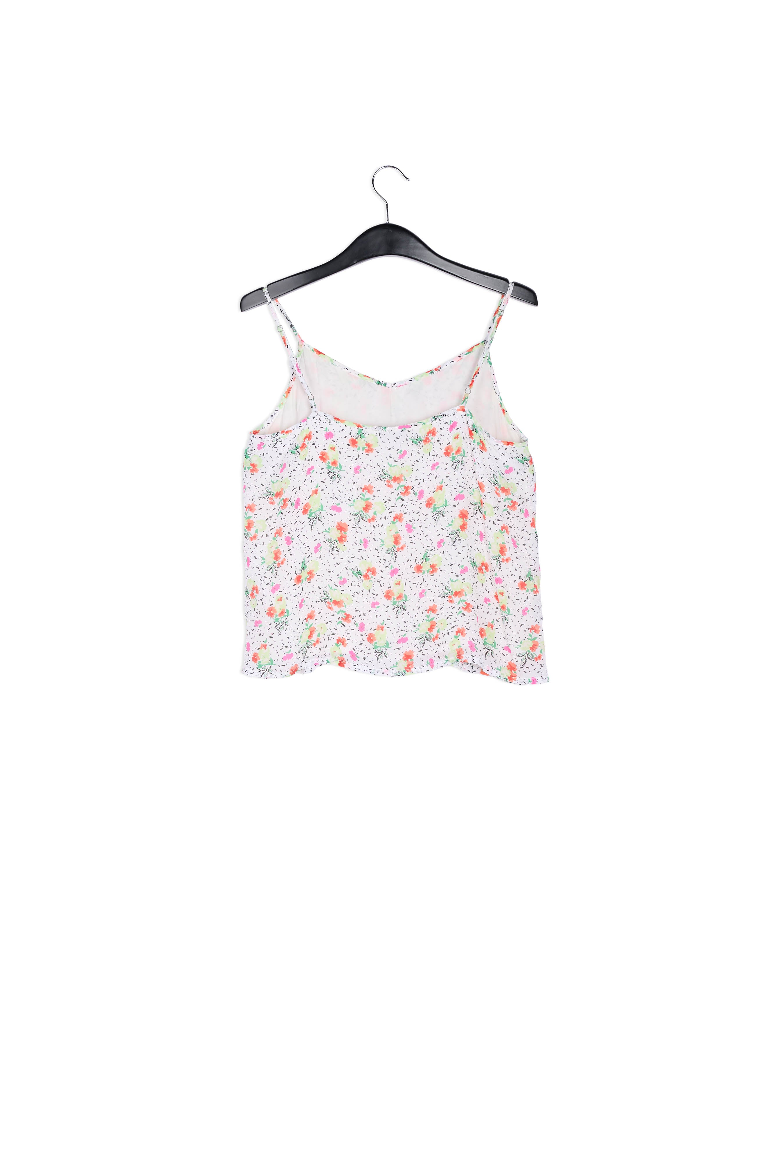 Caraco blanc cassé à fleurs avec ruches RE—SSENTIEL | Essentiel second hand