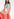 Maxi robe bleu clair, orange et rouge Faume - seconde main