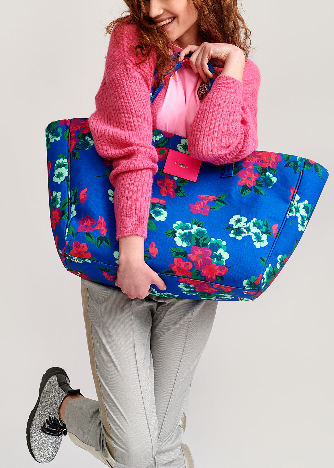 Neonroze ribgebreide cardigan van mohairmix RE—SSENTIEL | Essentiel second hand