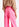 Jean rose fluo aux jambes larges Faume - seconde main