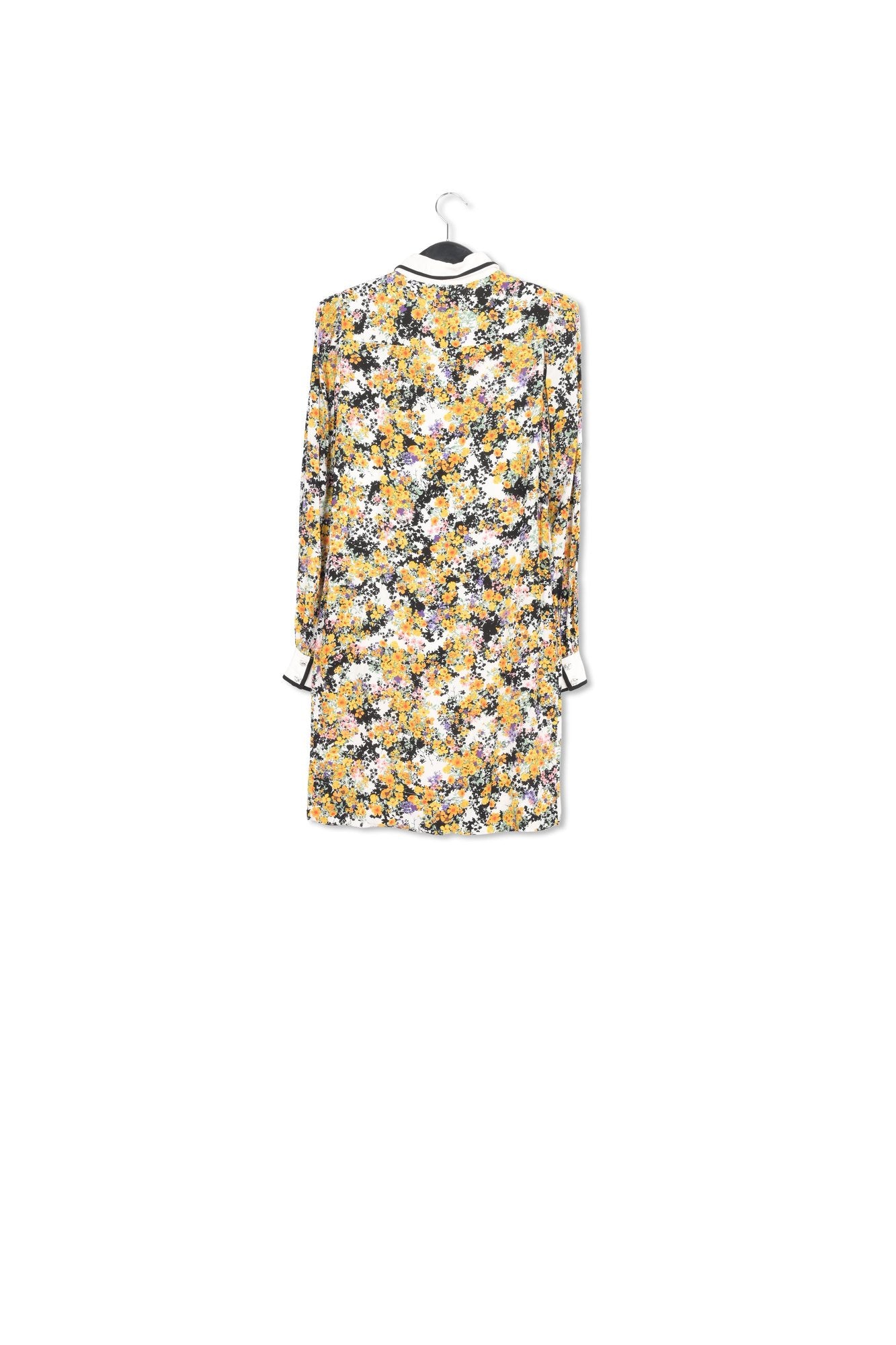Off-white floral mini shirtdress RE—SSENTIEL | Essentiel second hand