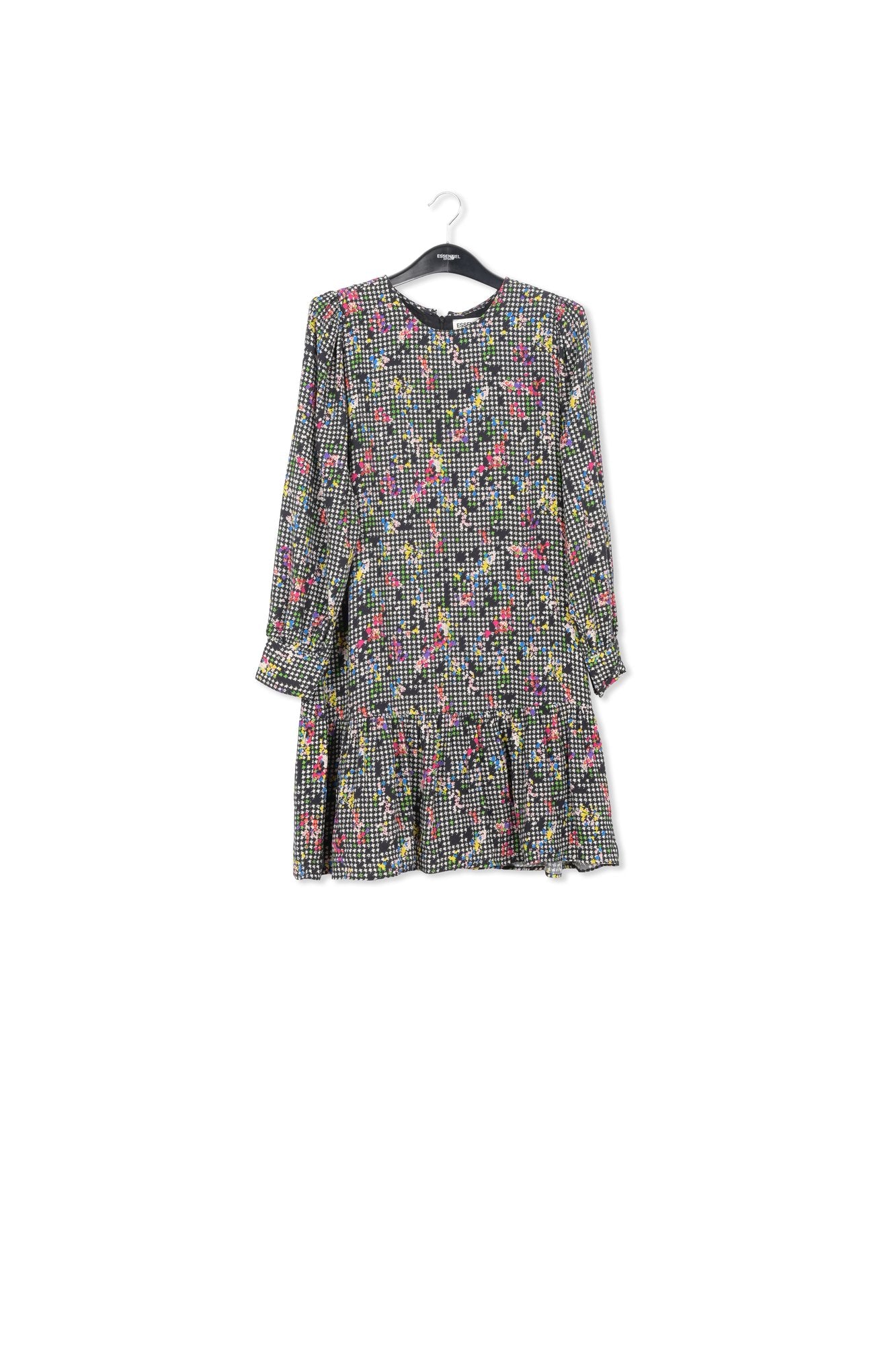 Mini-robe noire et blanche à  volants RE—SSENTIEL | Essentiel second hand